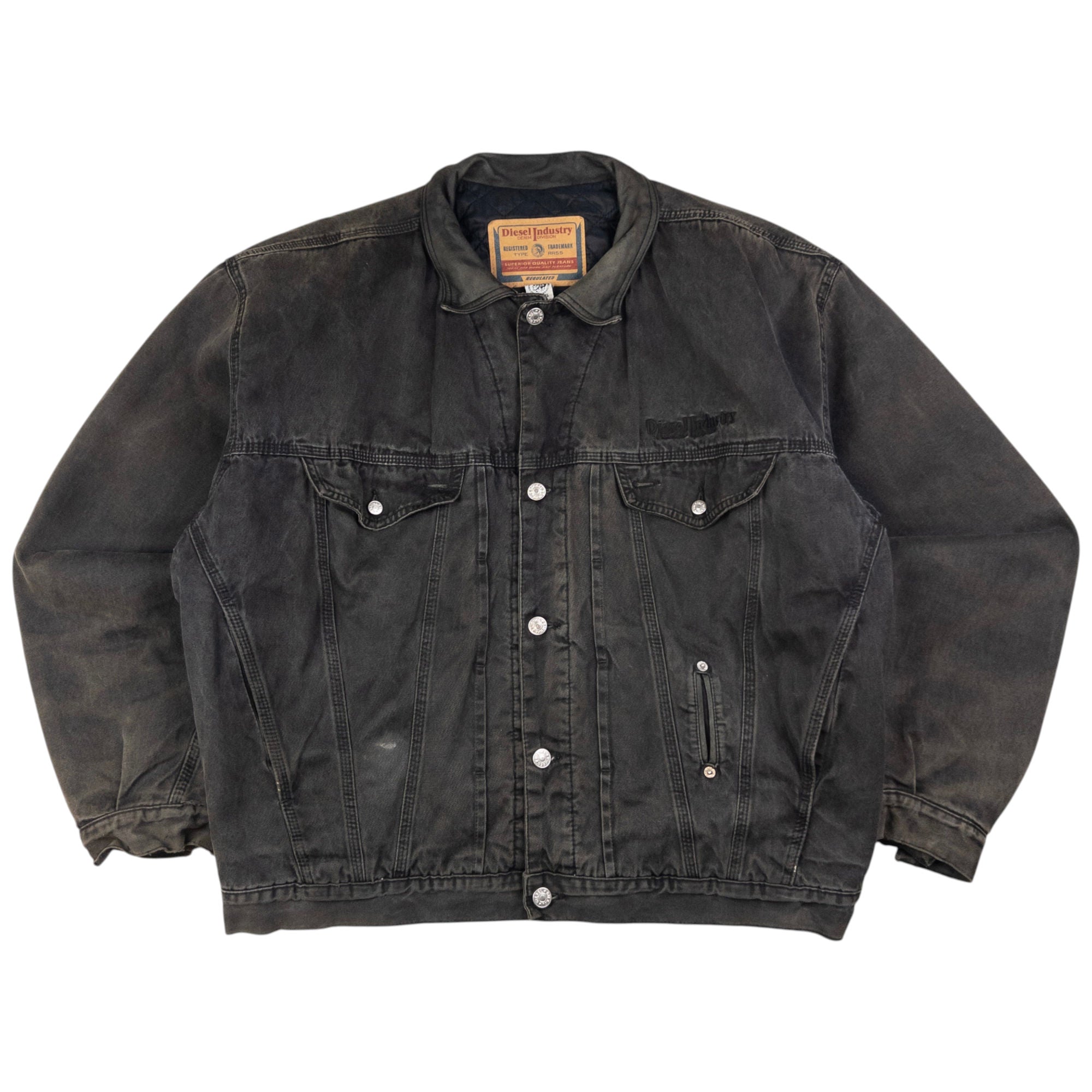 Vintage Diesel Industry Button Up Denim Jacket Size XL