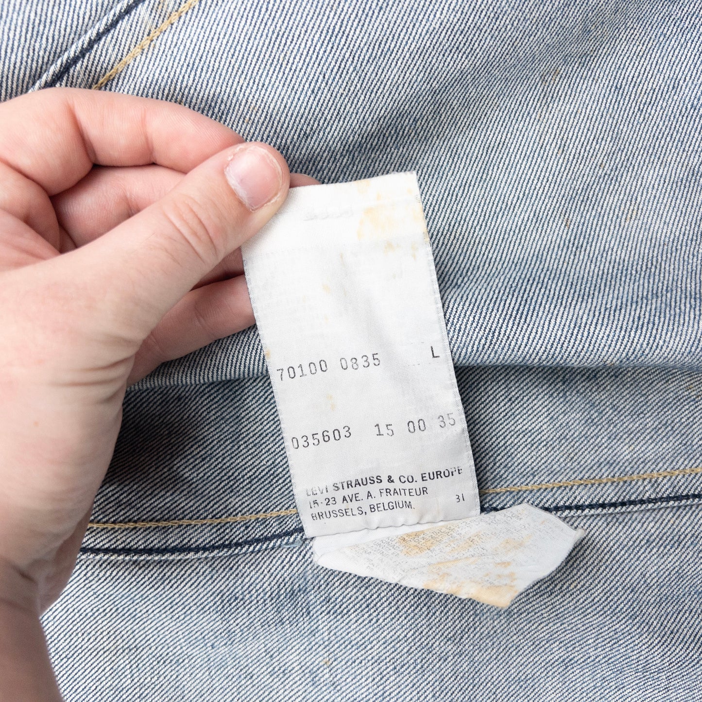 Vintage 2000s Levi's Engineered Garments Distressed Denim Jacket Size M