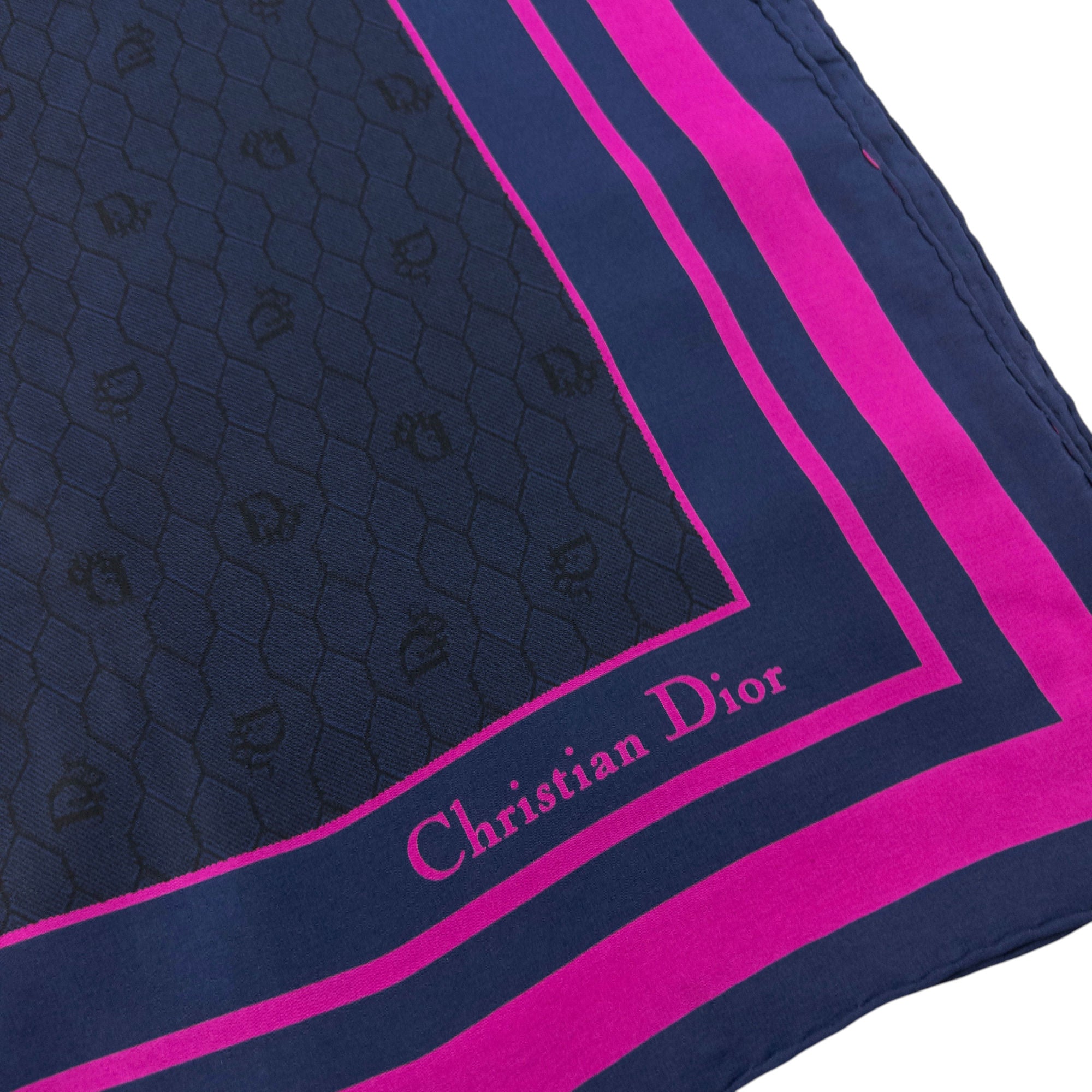 Vintage Dior Monogram Silk Scarf