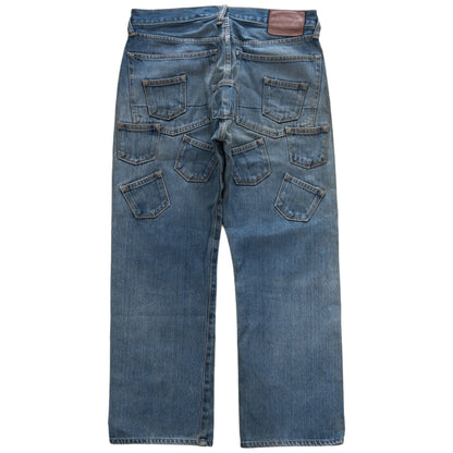 Vintage Evisu Multi Pocket Denim Jeans Size W31