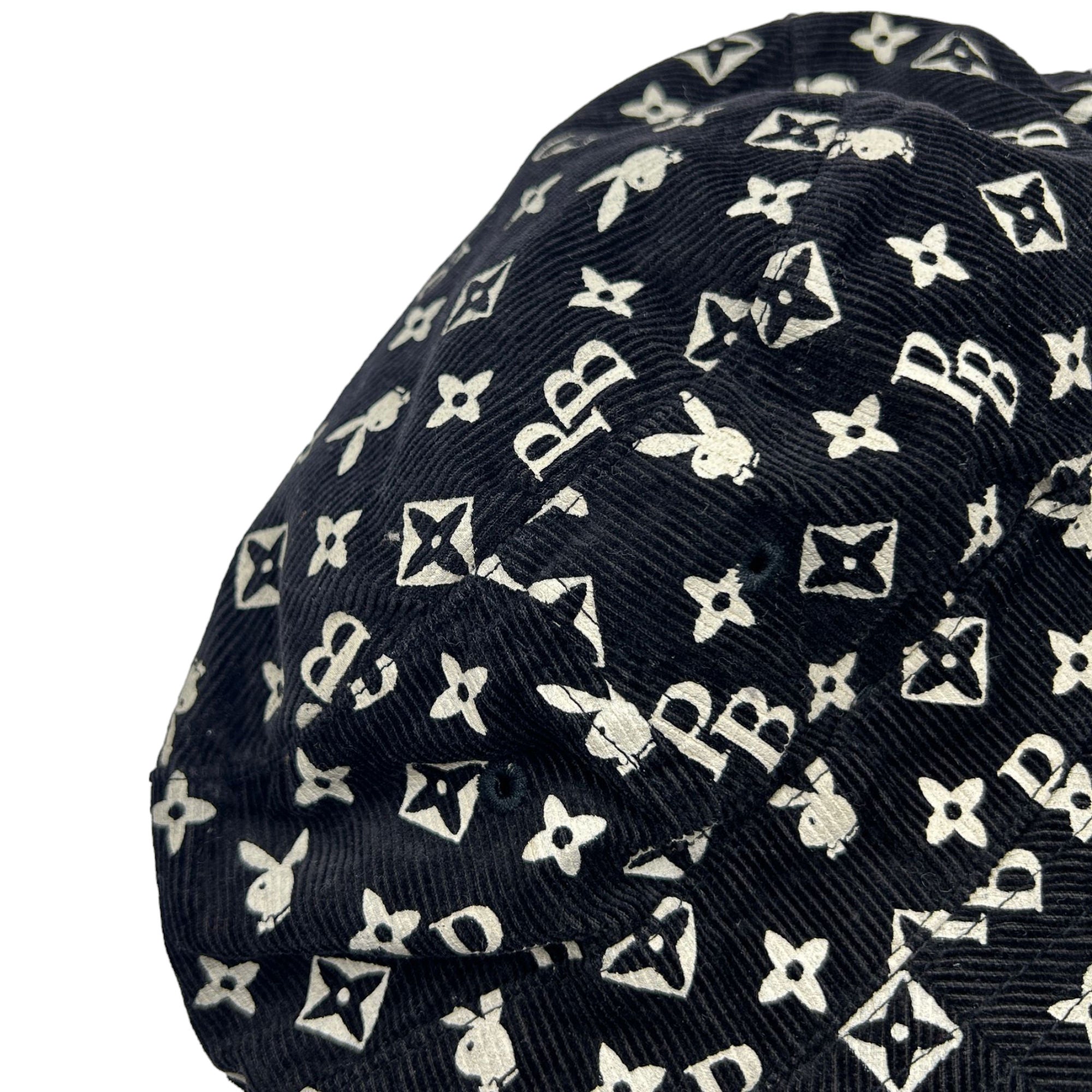 Vintage Playboy Monogram Corduroy Monogram Bucket Hat