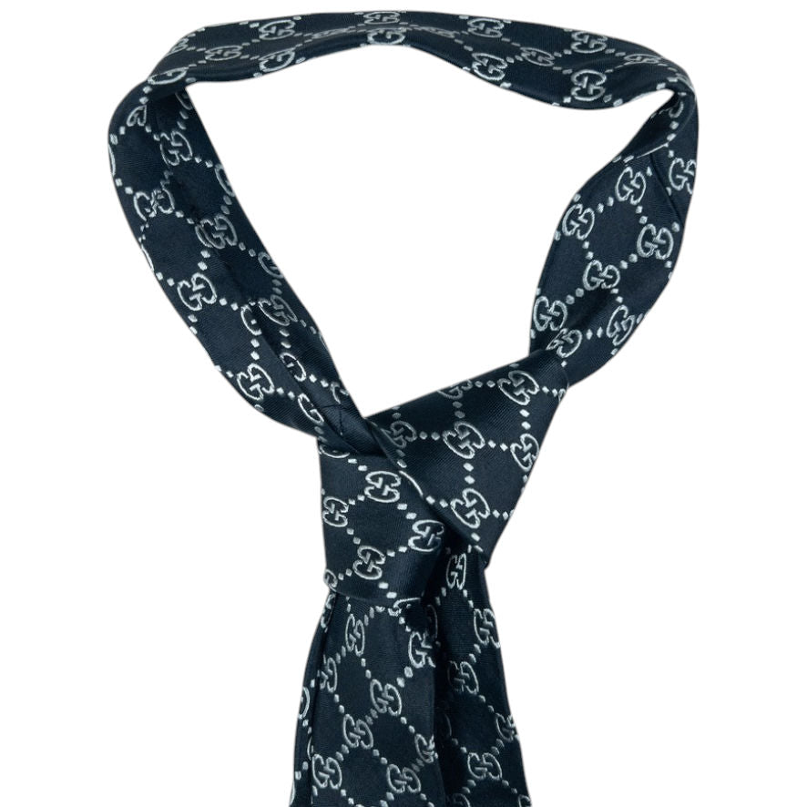 Vintage Gucci Monogram Silk Tie