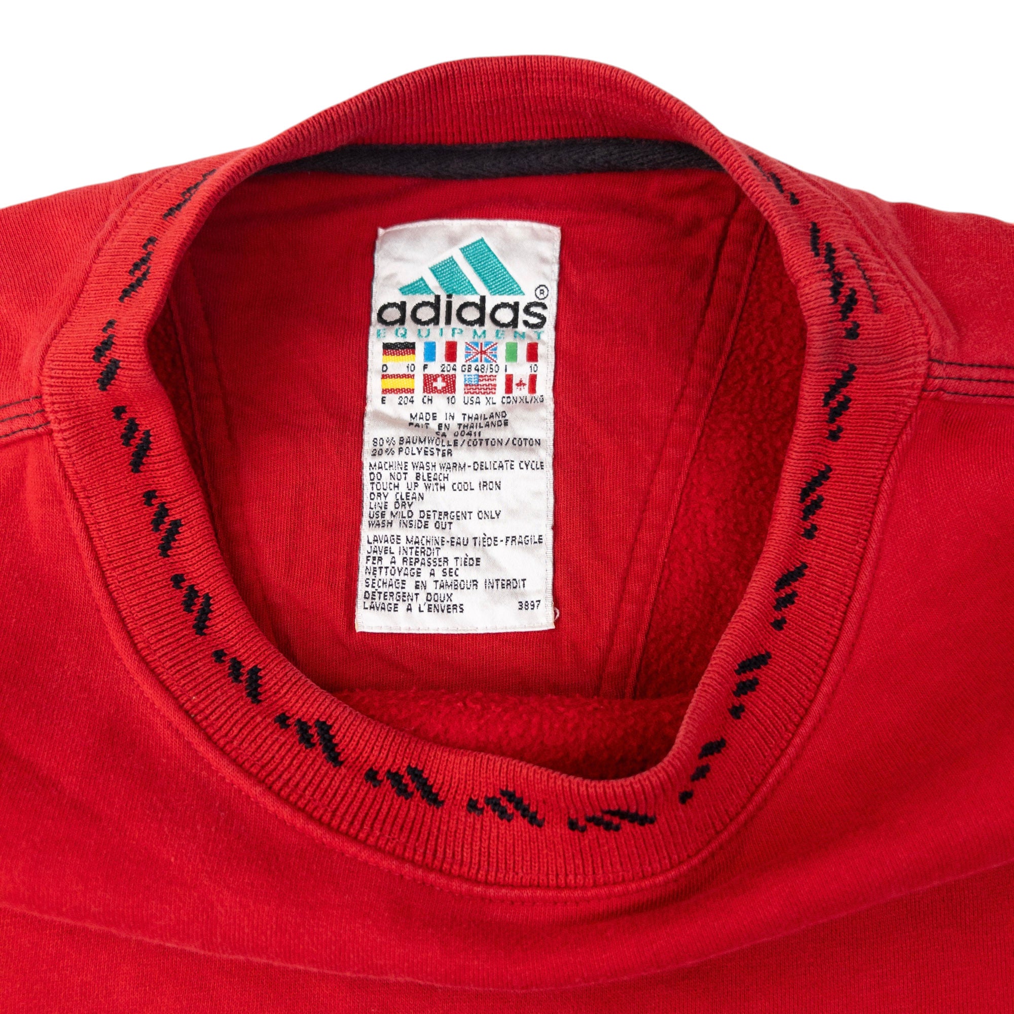 Vintage Adidas Equiptment Embroidered Sweatshirt Size XL