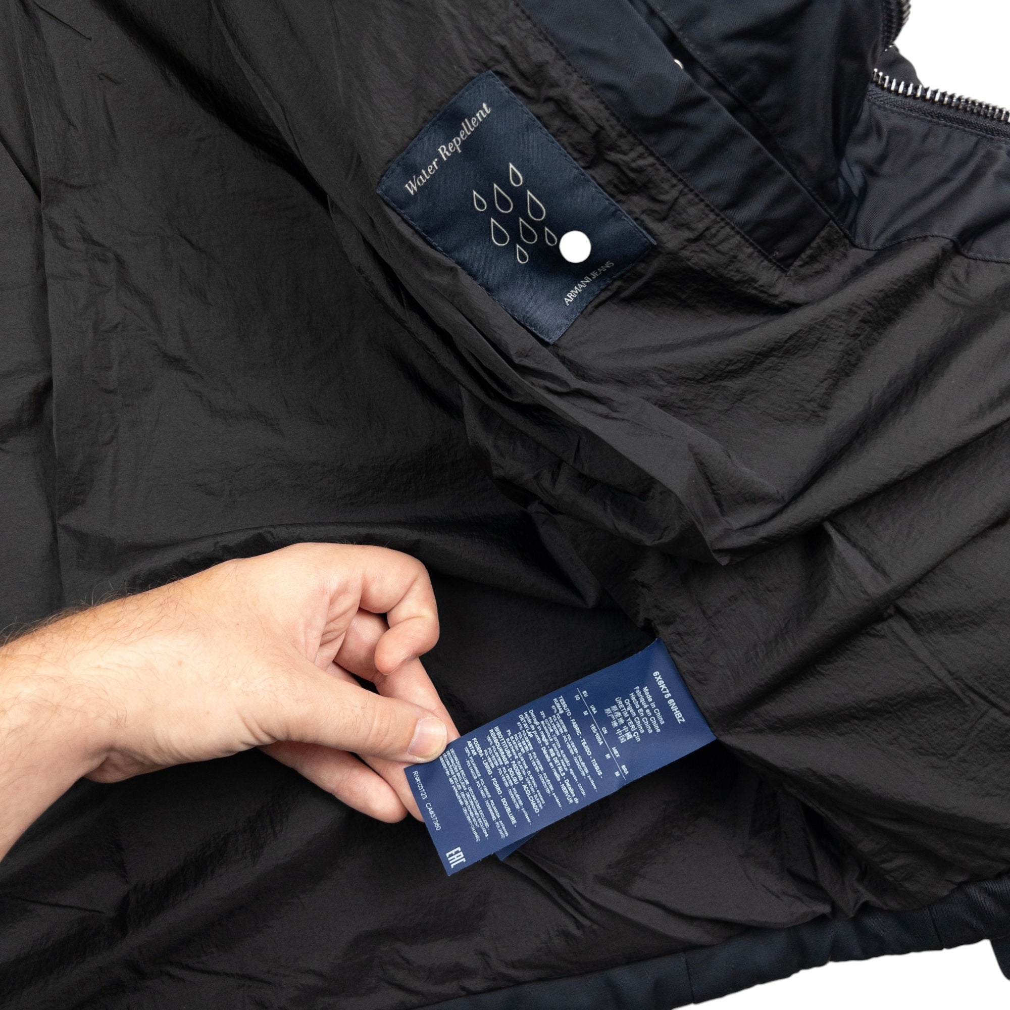 Vintage Armani Jeans Zip Up Padded Jacket Size M