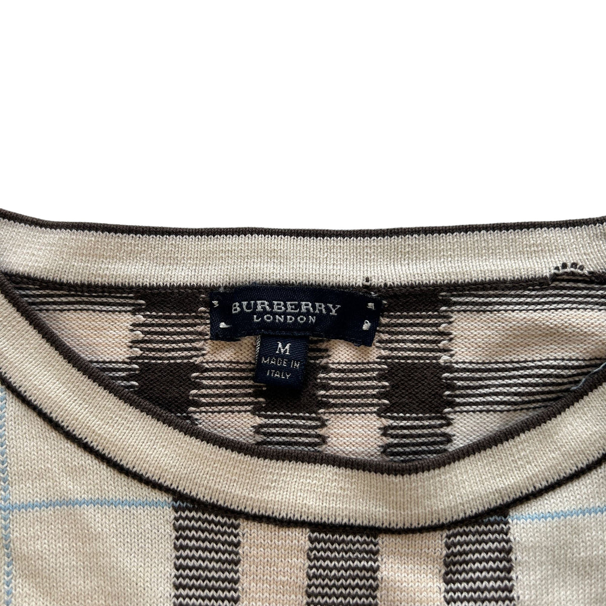 Vintage Burberry Nova Check Knit Jumper Size S