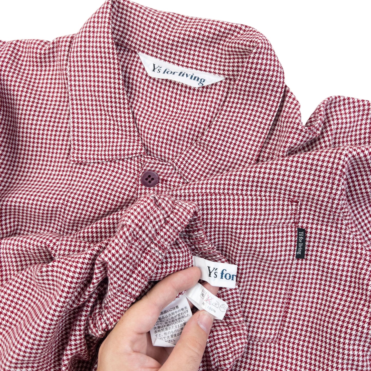 Vintage 90s Yohji Yamamoto Houndstooth Shirt & Bottoms Pyjama Set Size M