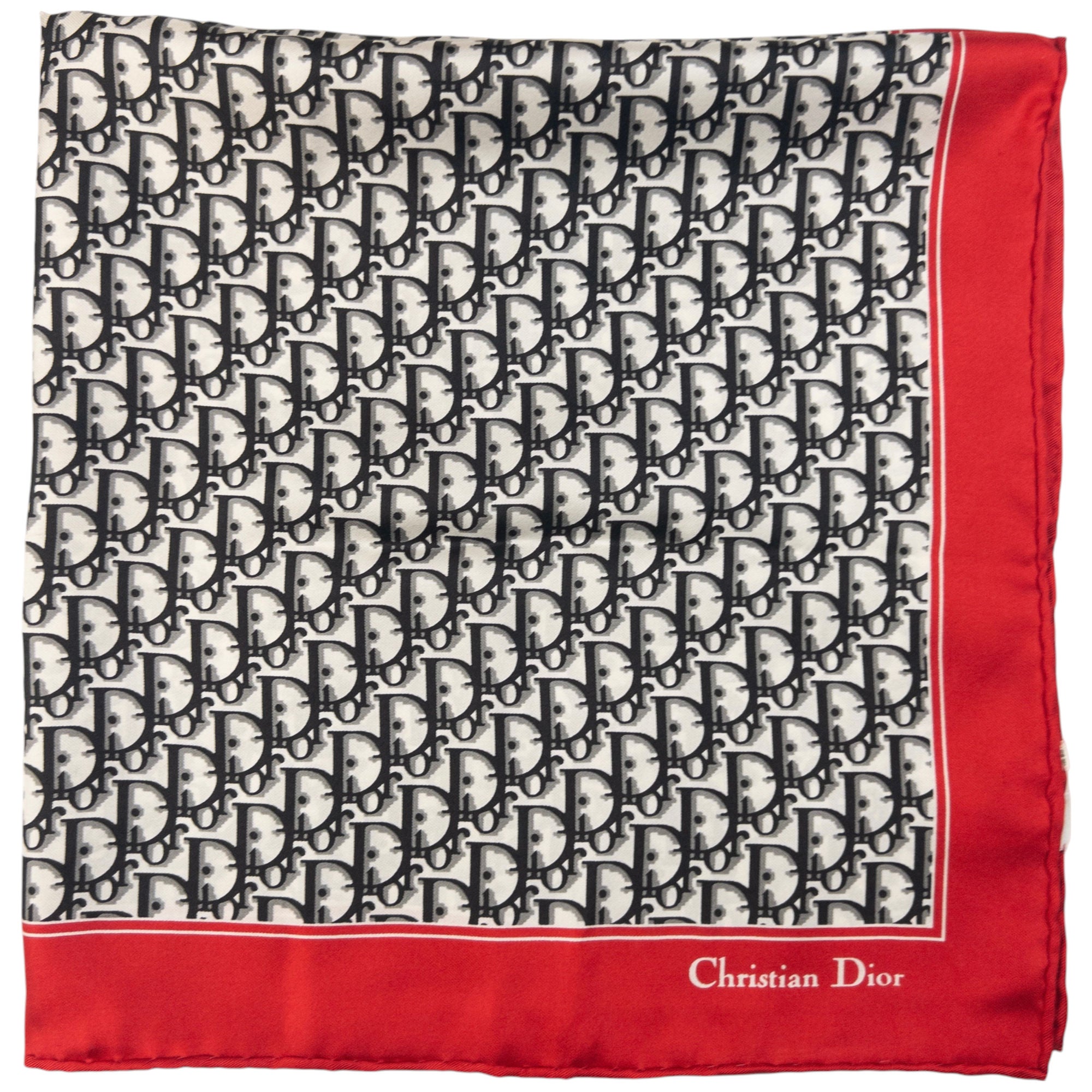 Vintage Dior Monogram Silk Scarf