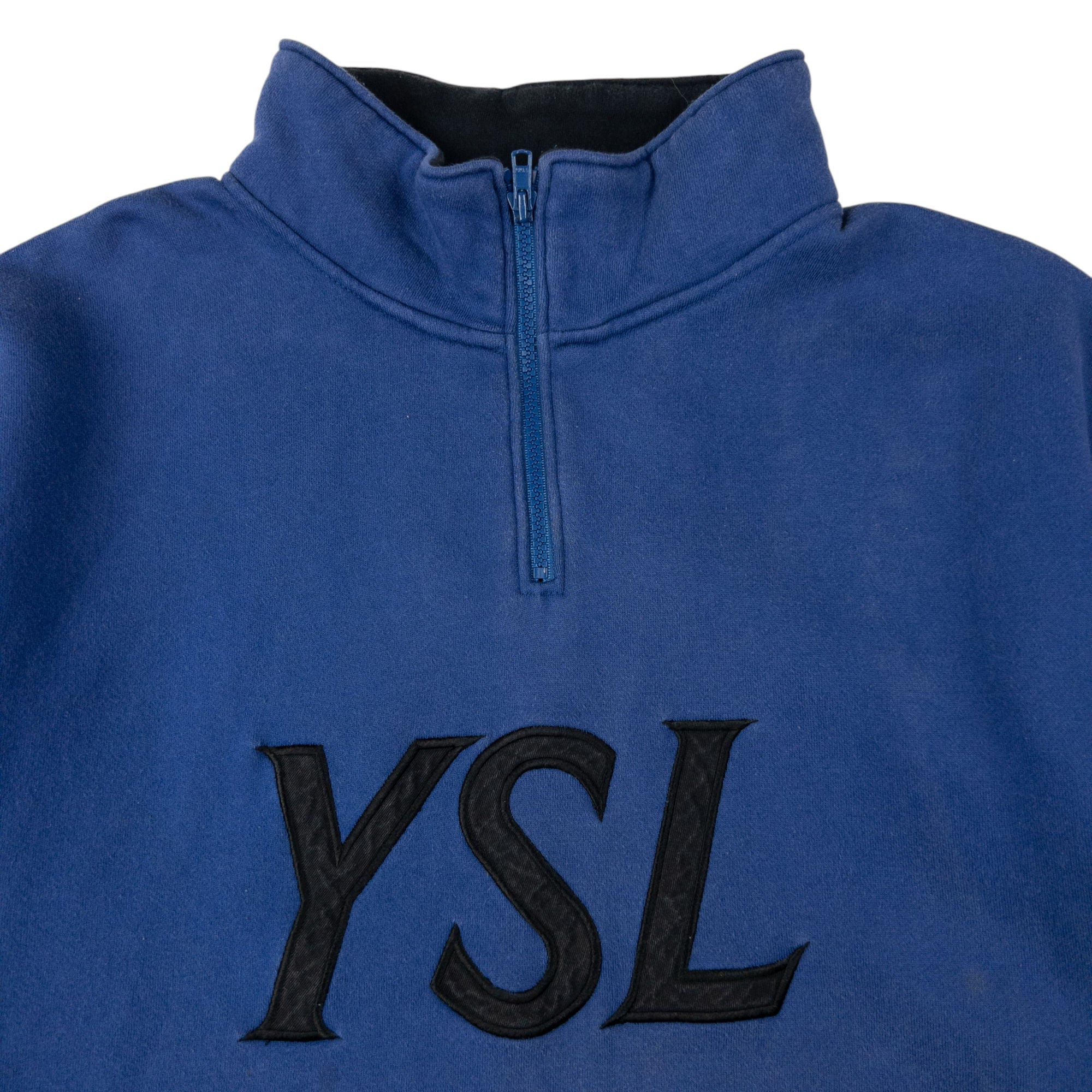 Vintage YSL Yves Saint Laurent Q Zip Sweatshirt Size L