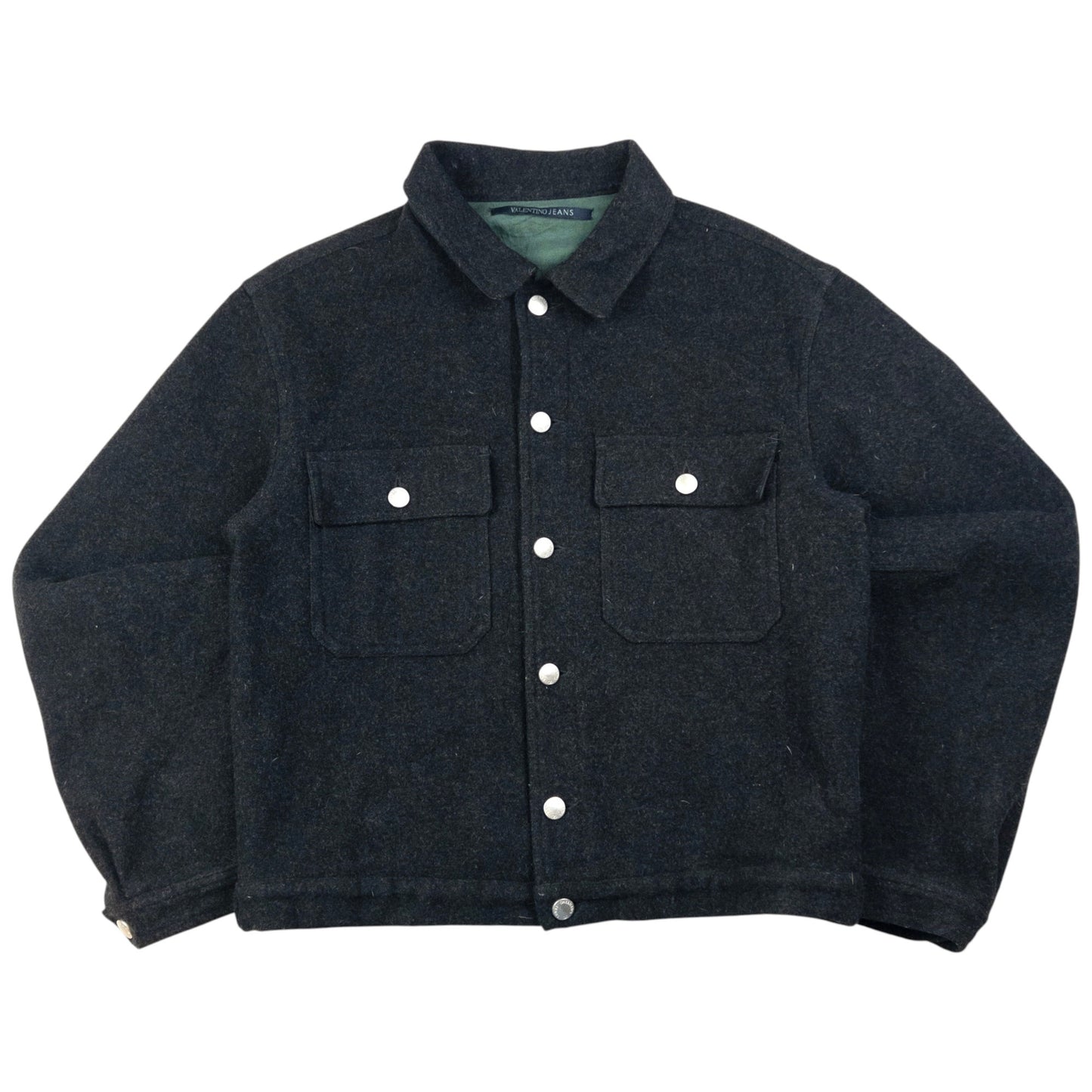 Vintage Valentino Jeans Button Up Wool Jacket Size XS
