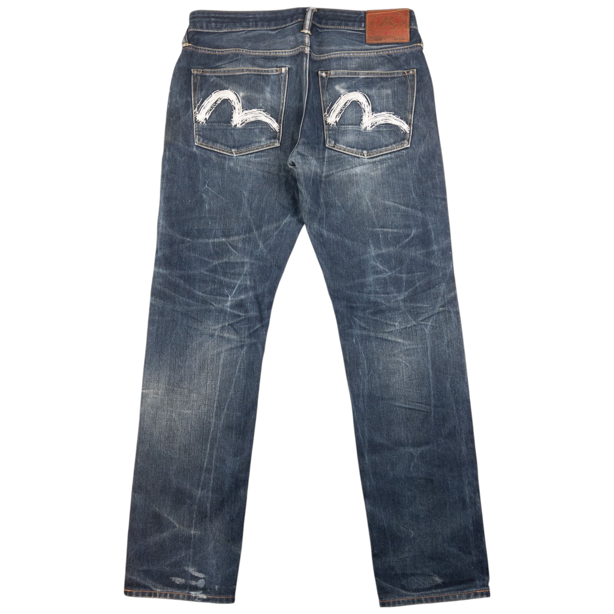 Vintage Evisu Double Gull Embroidered Japanese Denim Jeans Size W34