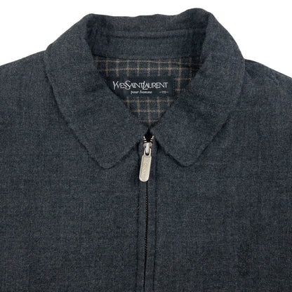 Vintage YSL Yves Saint Laurent Wool Harrington Jacket Size L