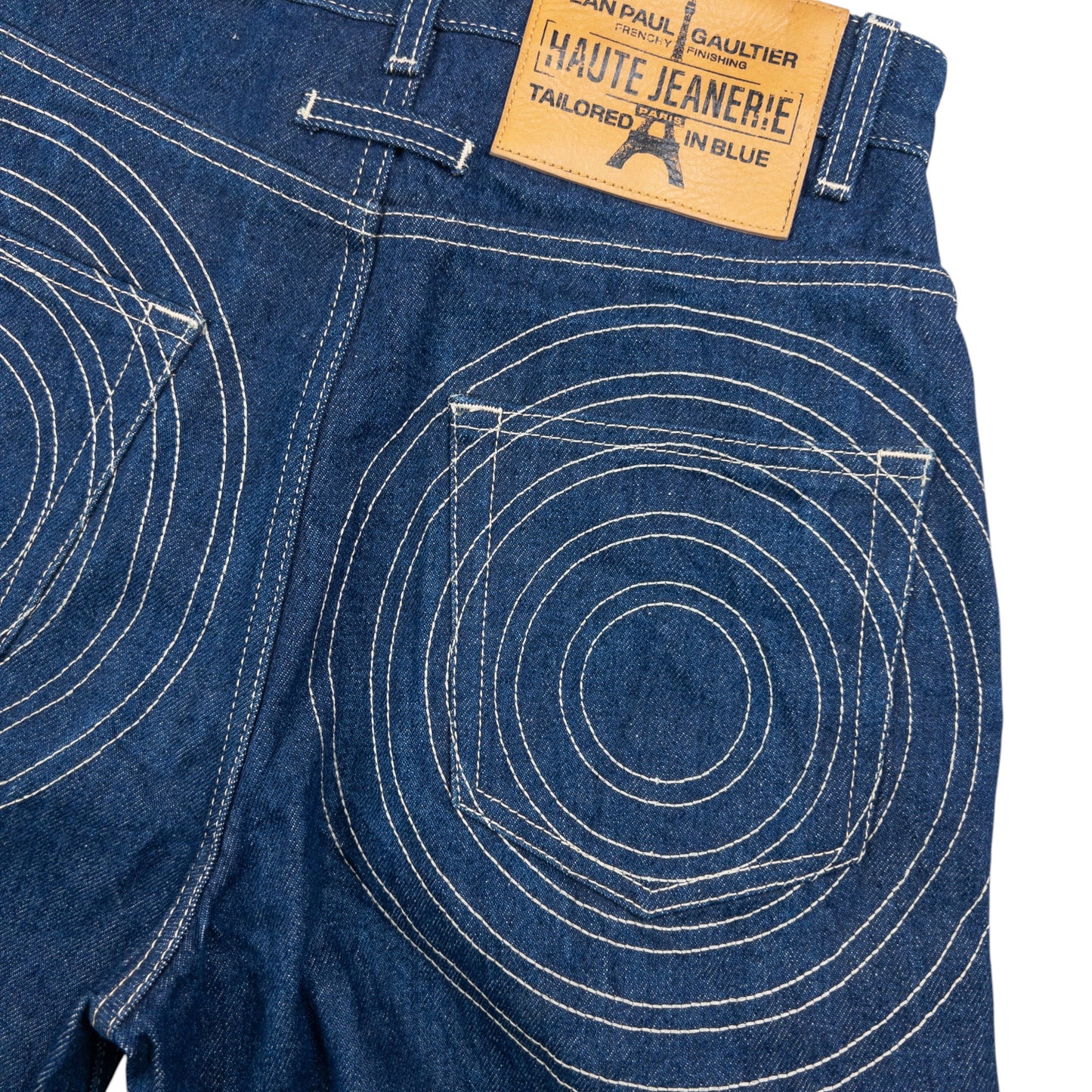 Vintage Jean Paul Gaultier Haute Jeanerie Embroidered Denim Jeans Size W25