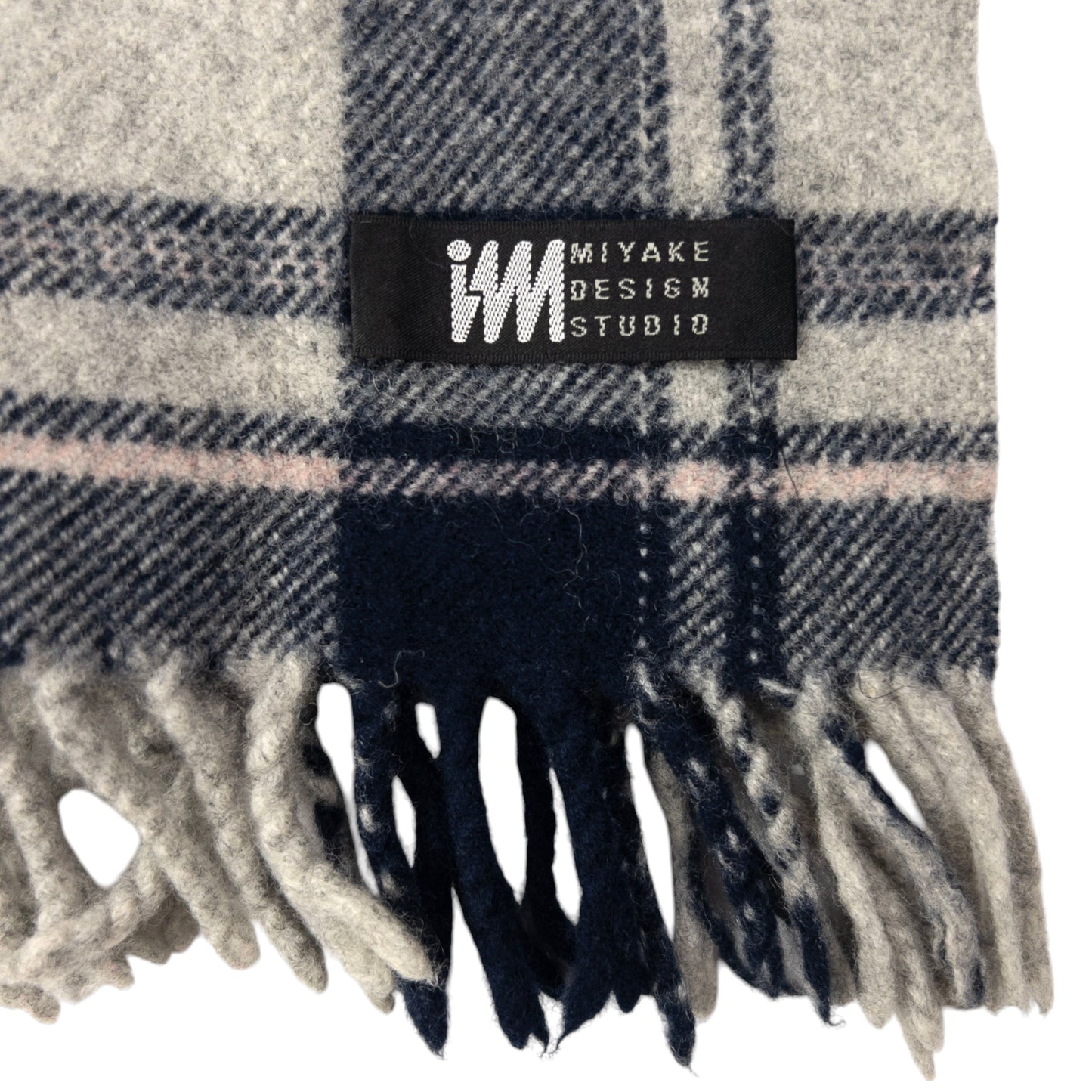 Vintage Issey Miyake Checkered Tassel Scarf