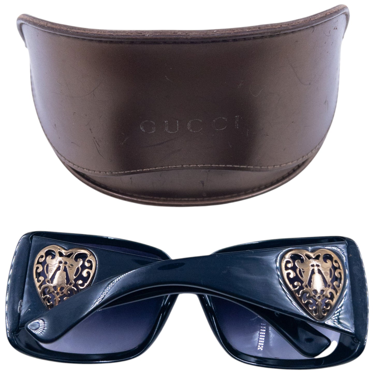 Vintage 2000s Gucci Heart Cut-Out Sunglasses