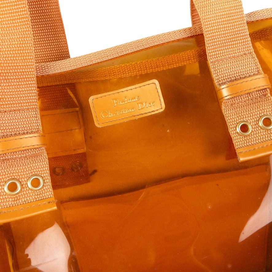 Vintage Dior Vinyl Tote Shoulder Bag
