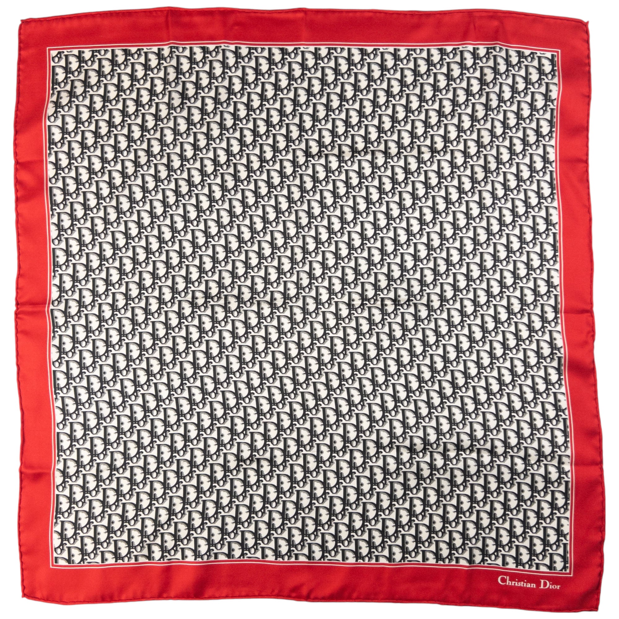 Vintage Dior Monogram Silk Scarf