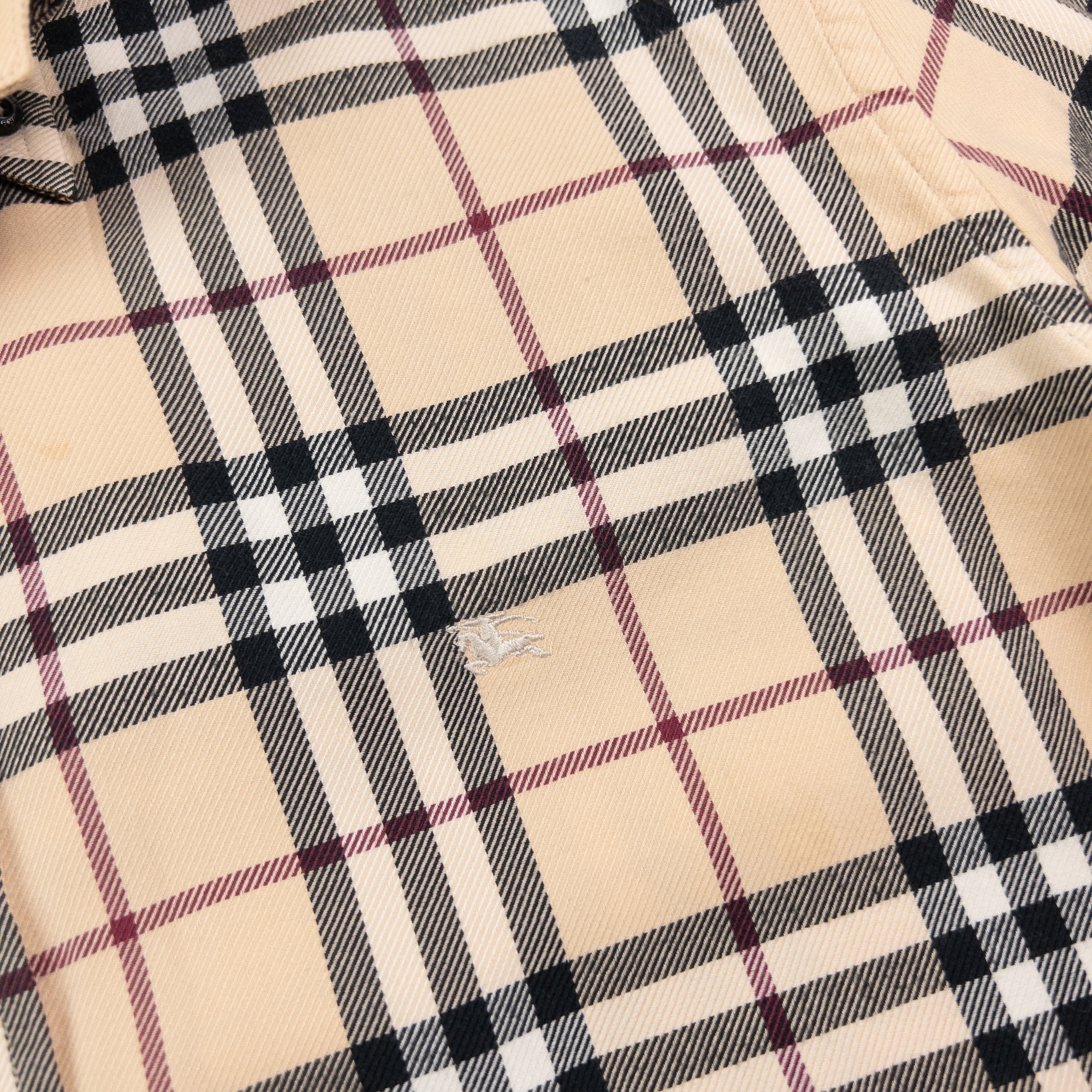 Vintage Burberry Nova Check Long Sleeve Button Up Shirt Size L