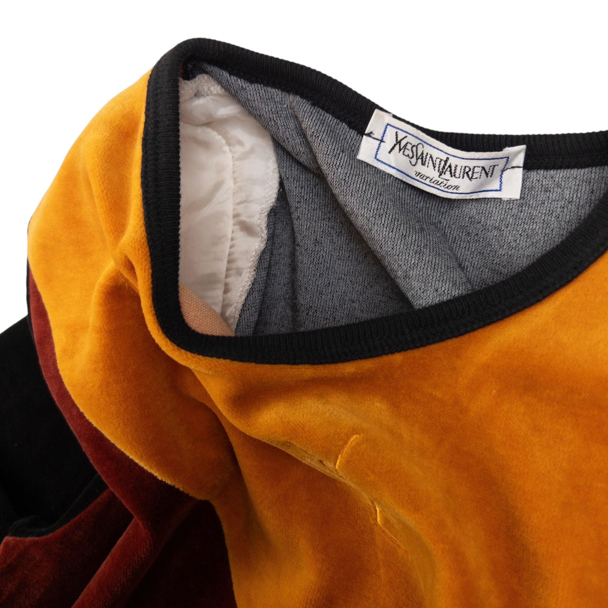 Vintage YSL Yves Saint Laurent Velour Sweatshirt Womens Size L
