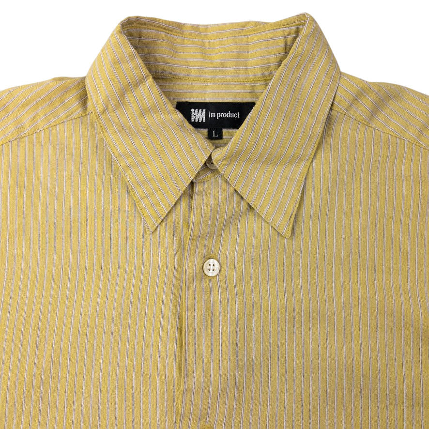 Vintage Issey Miyake Striped Long Sleeve Button Up Shirt Size M