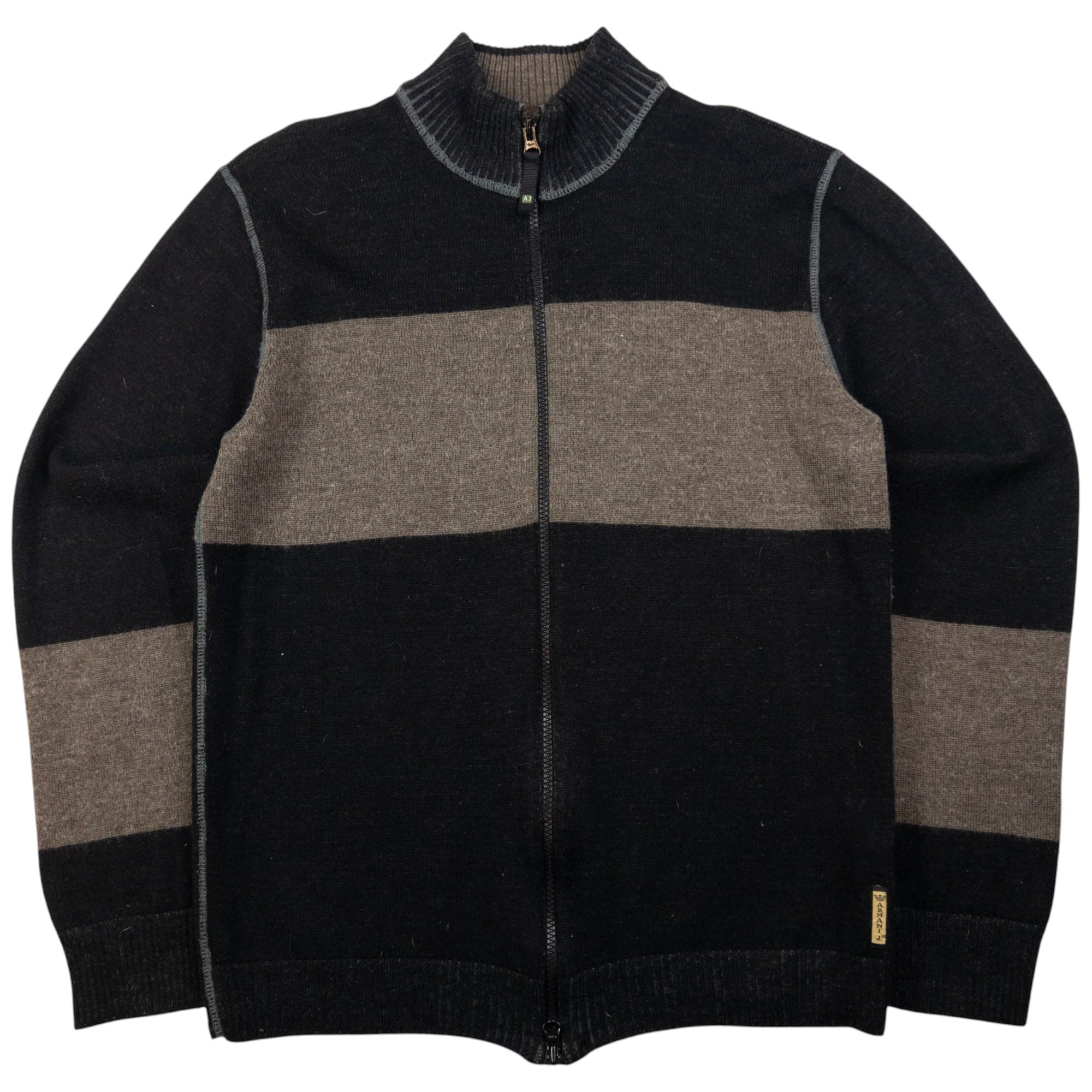 Vintage Armani Jeans Zip Up Jumper Size S