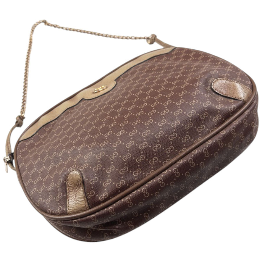 Vintage Gucci Monogram Leather Shoulder Bag