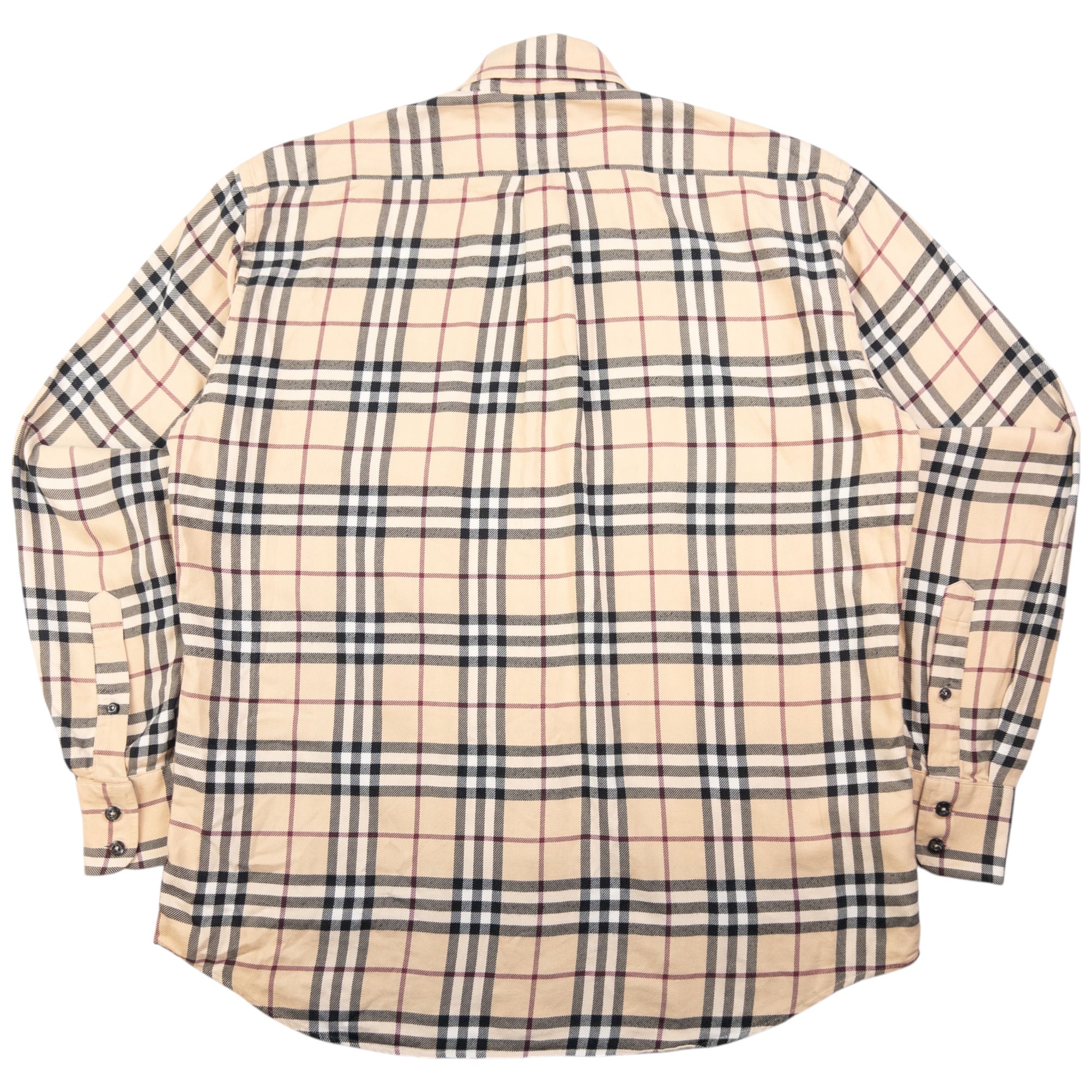 Vintage Burberry Nova Check Long Sleeve Button Up Shirt Size L