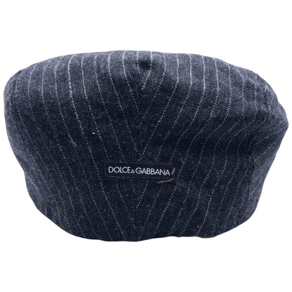 Vintage Dolce & Gabbana Striped Wool Flat Cap Hat