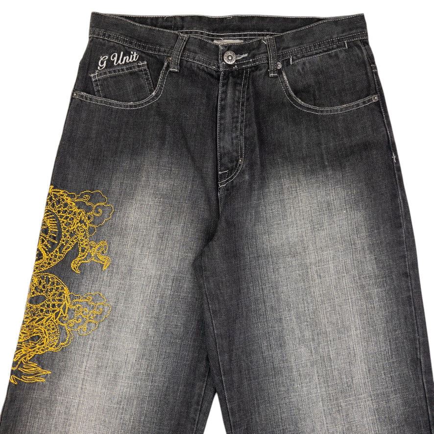 Vintage G-Unit Embroidered Dragon Denim Jeans Size W32