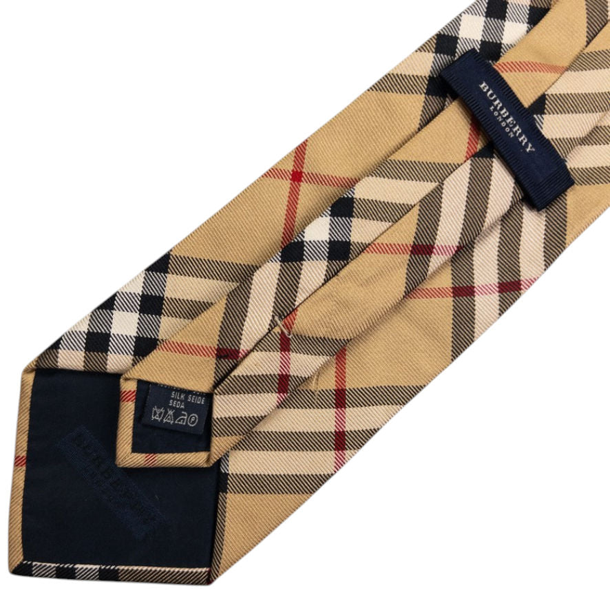 Vintage Burberry Nova Check Silk Tie
