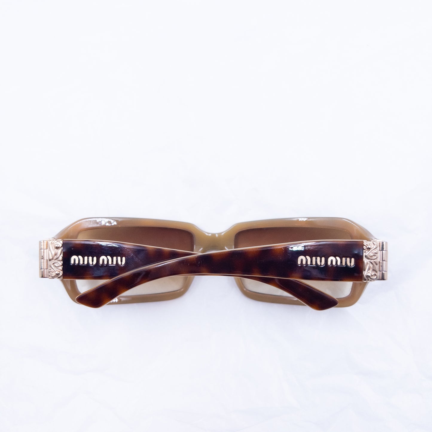 Vintage 2000s Miu Miu Tortoise Shell Sunglasses