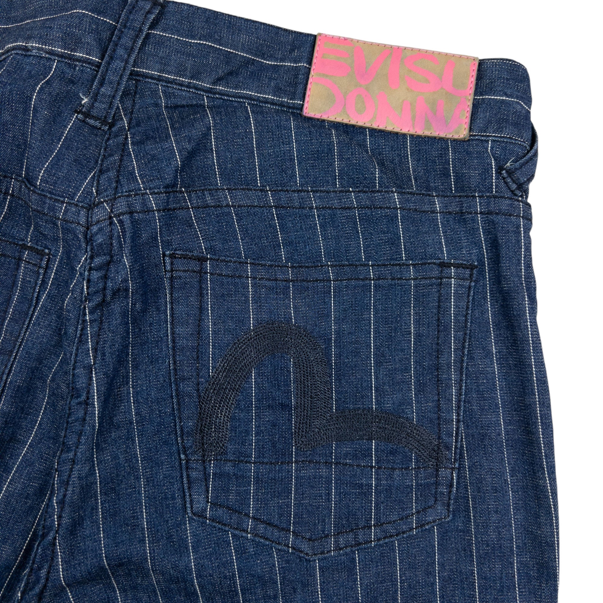Vintage Evisu Donna Double Gull Embroidered Trousers Womens Size W31