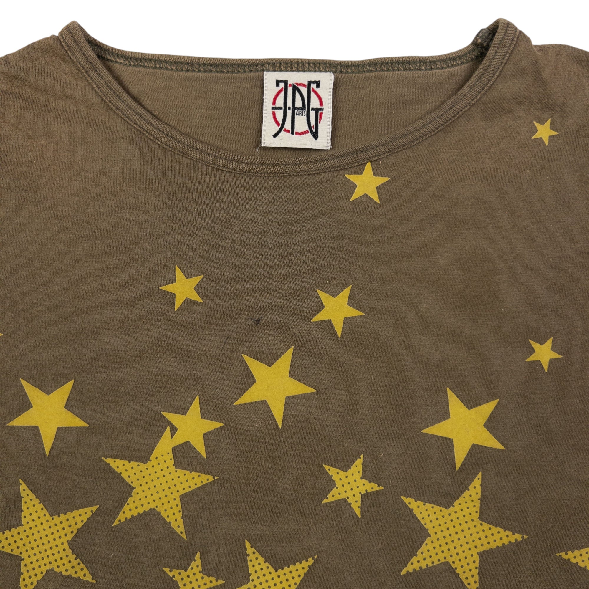 Vintage Jean Paul Gaultier JPG Long Sleeve Star Print T Shirt Womens Size S