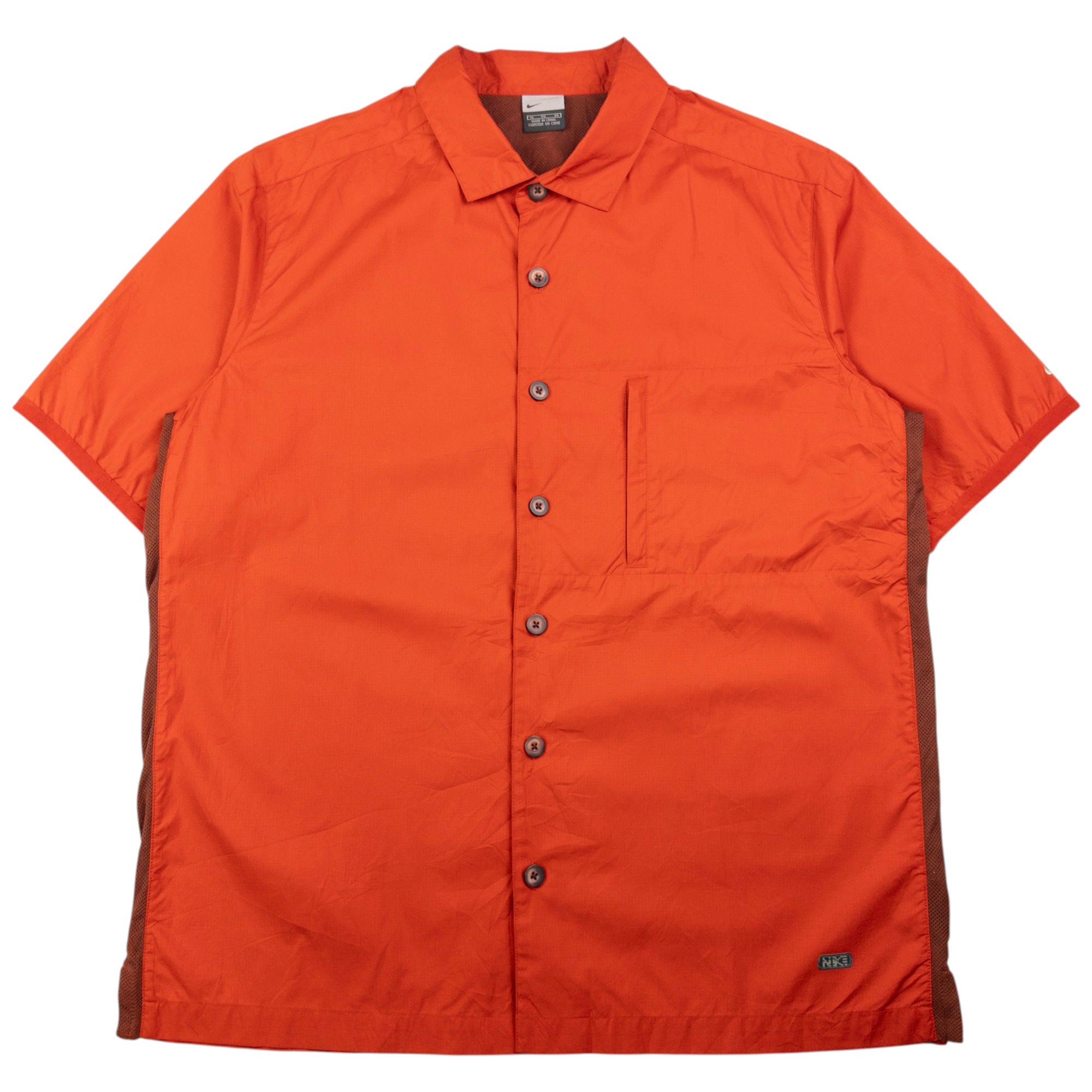 Vintage Nike Lightweight Short Sleeve Button Up Shirt Size XL