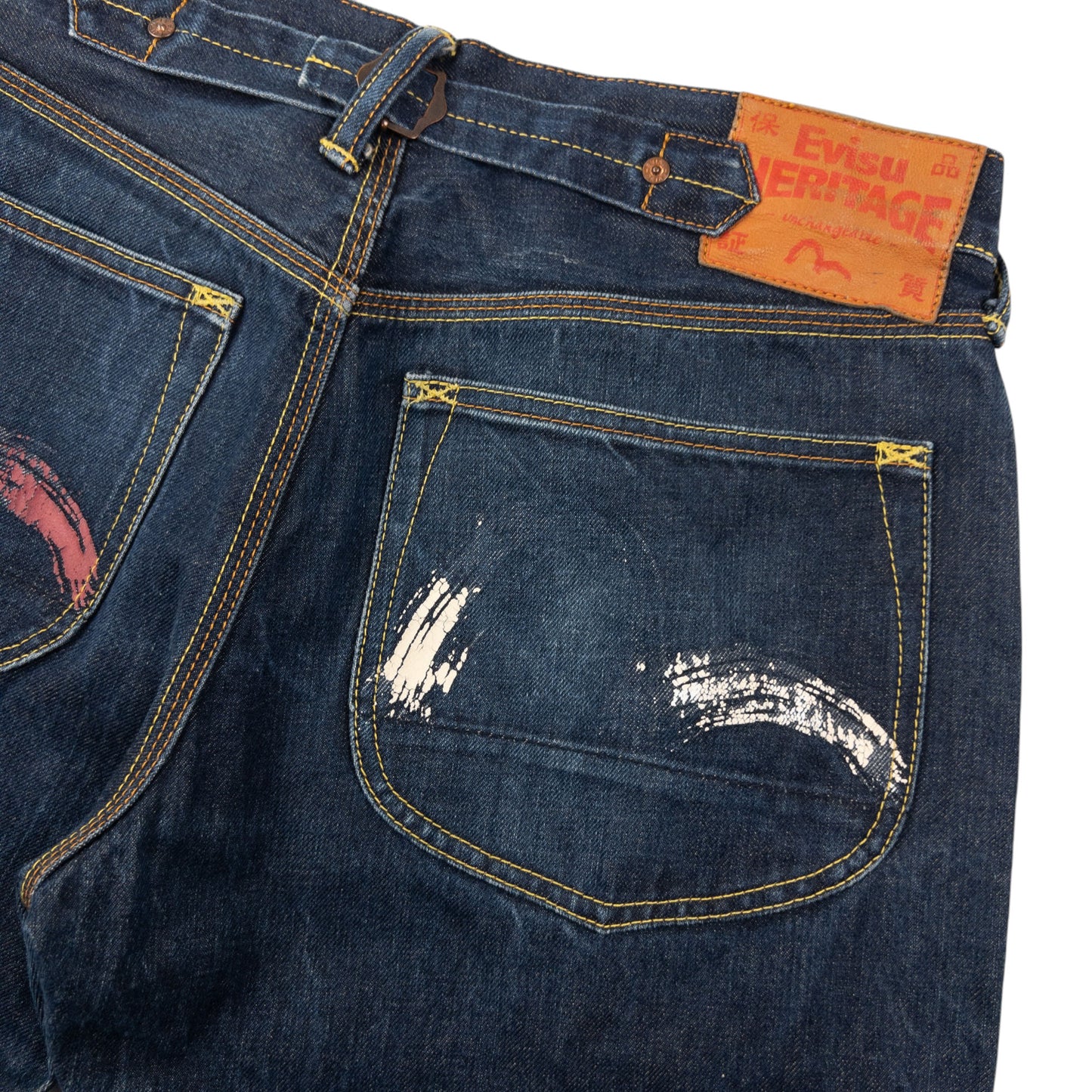Vintage Evisu Double Gull Japanese Denim Jeans Size W33