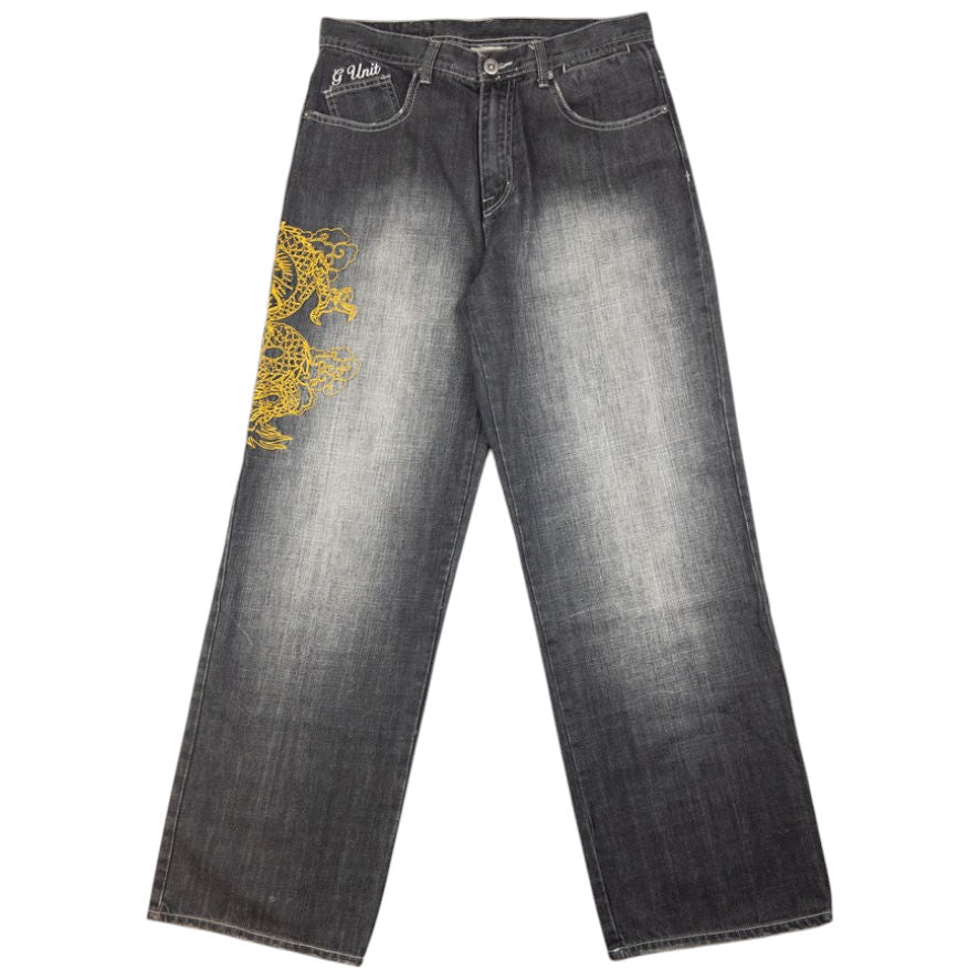 Vintage G-Unit Embroidered Dragon Denim Jeans Size W32
