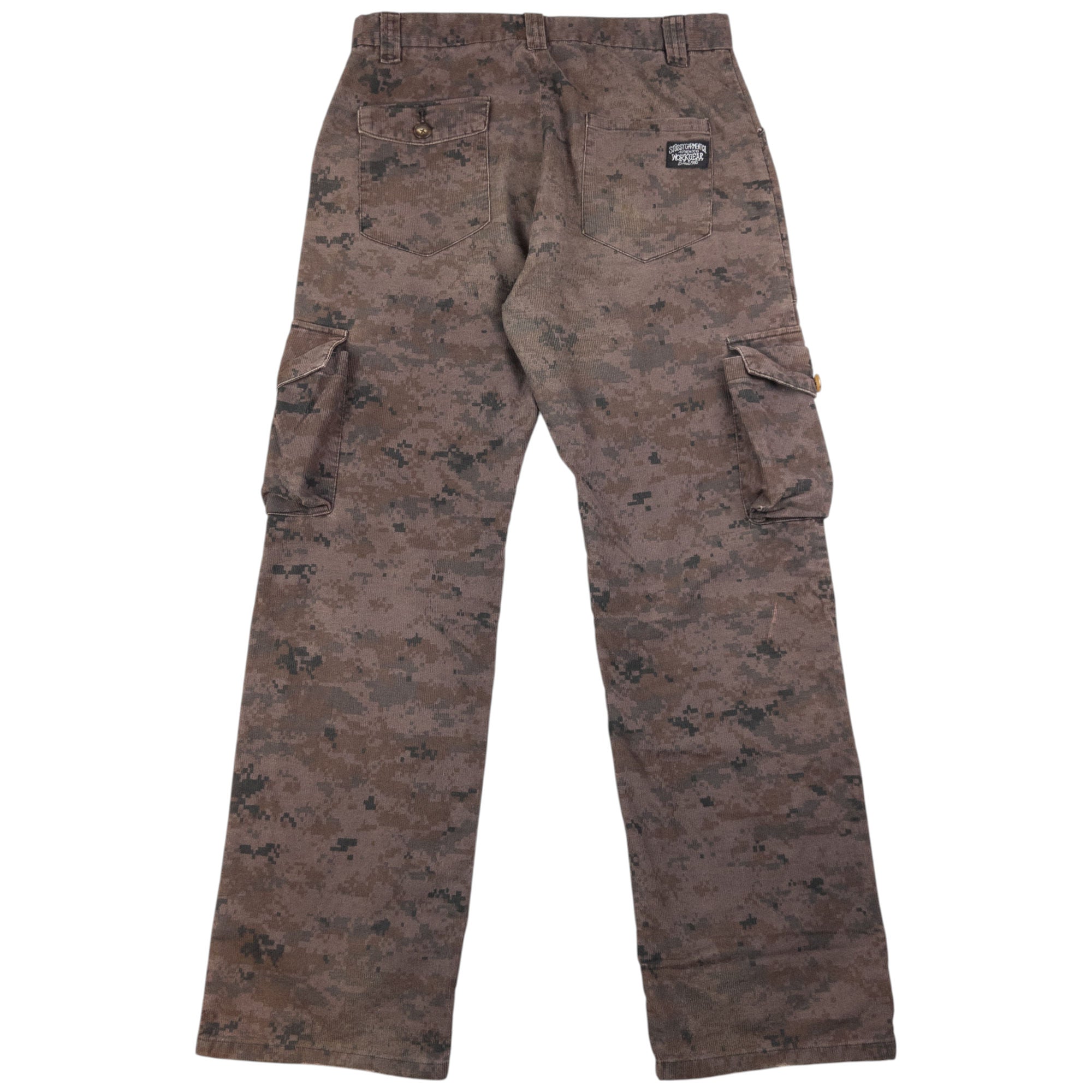 Vintage Stussy Pixel Camo Cargo Trousers Size W30