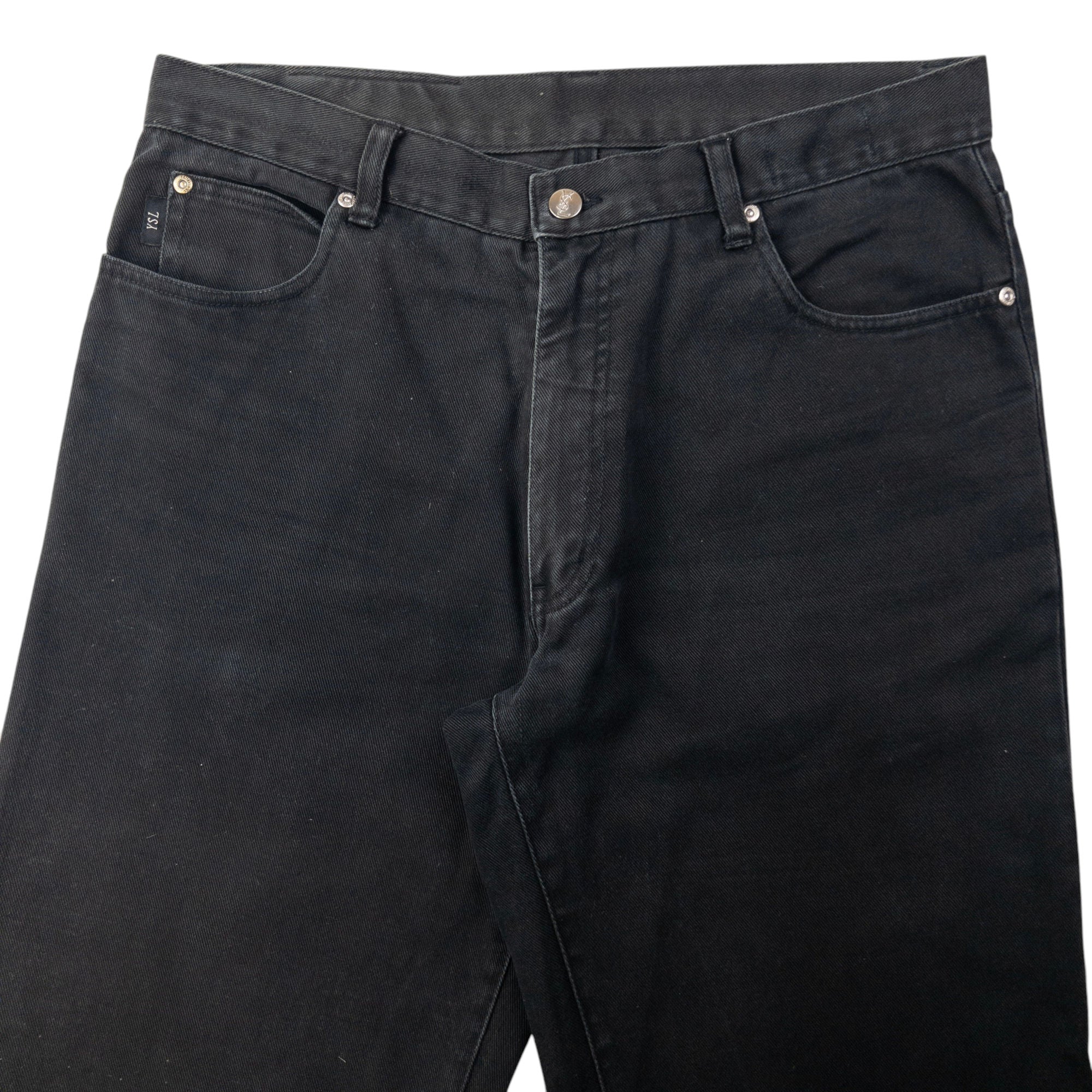 Vintage YSL Yves Saint Laurent Embossed Denim Jeans Size W33