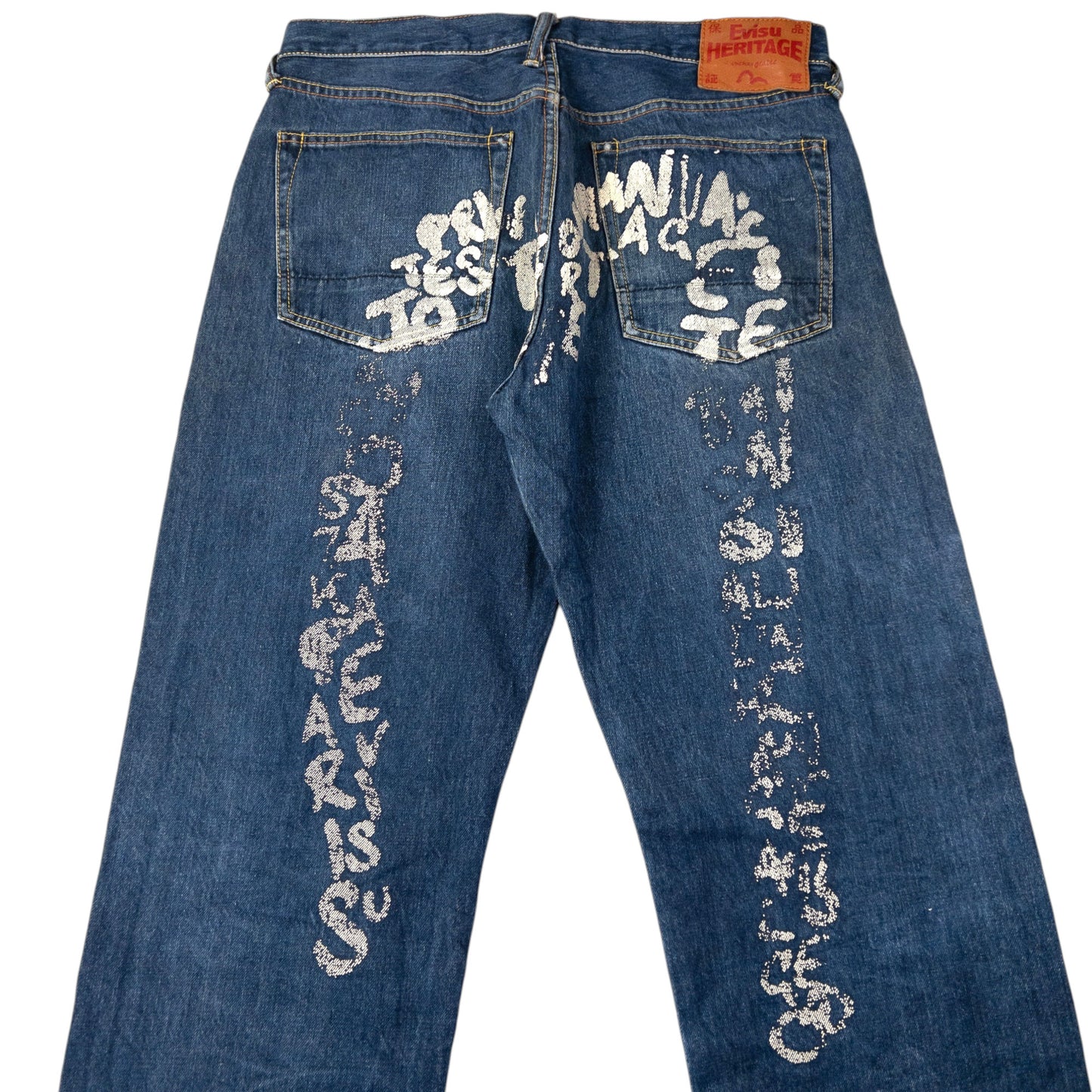 Vintage Evisu Painted Daicock Japanese Denim Jeans Size W33