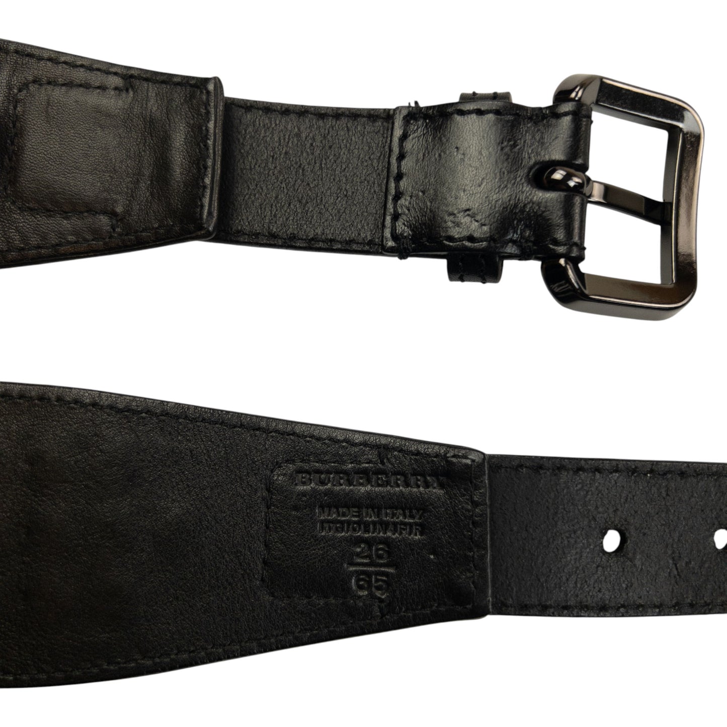 Vintage 2000s Burberry Studded Leather Belt Size S