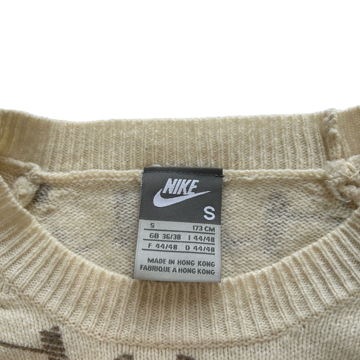 Vintage Nike Knit Pattern Jumper Size S