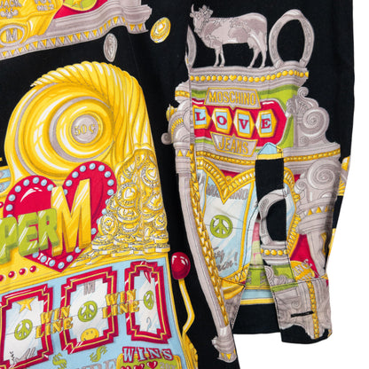 Vintage Moschino Slot Machine Button Up Long Sleeve Shirt Size L