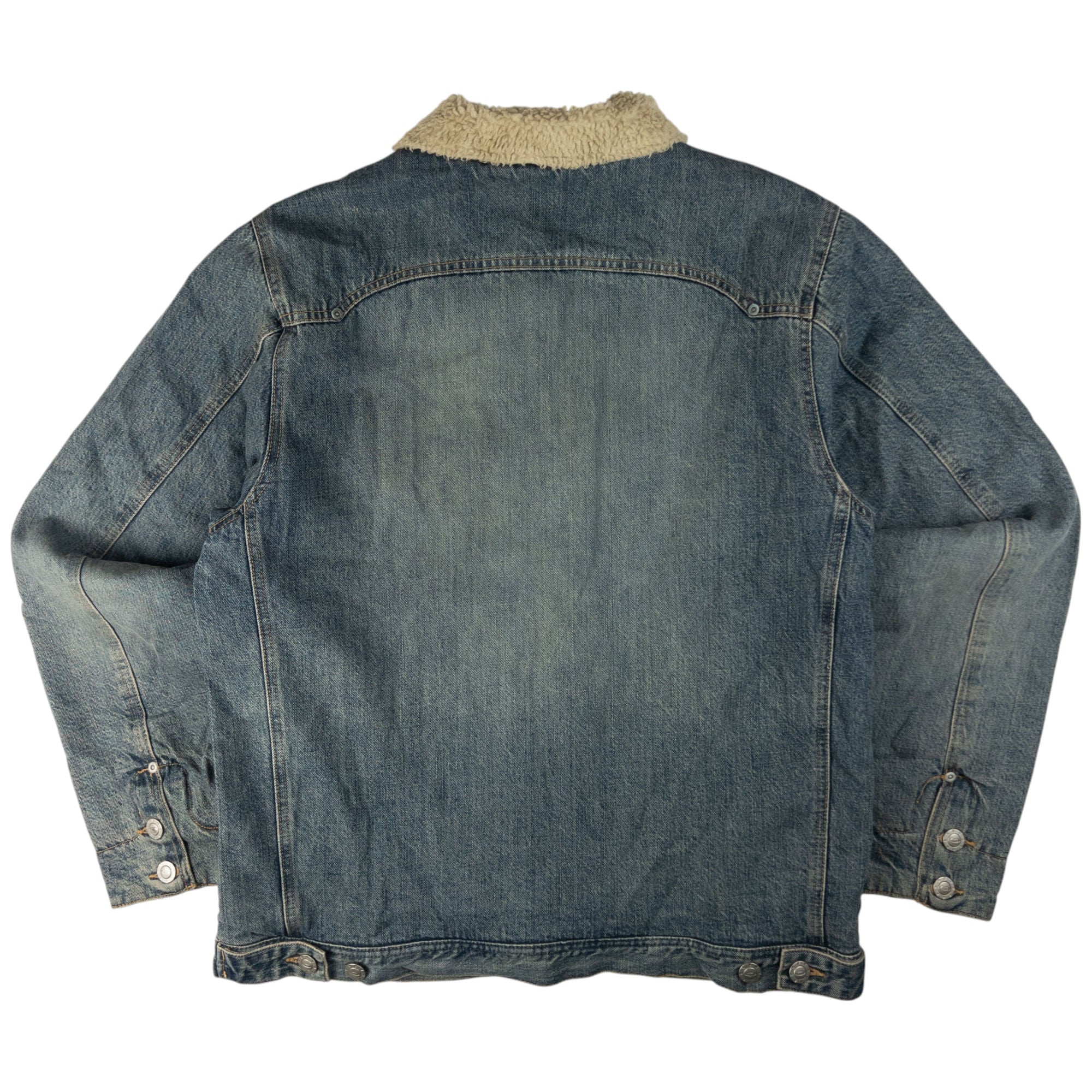 Vintage Oakley Sherpa Fleece Lined Denim Jacket Size M
