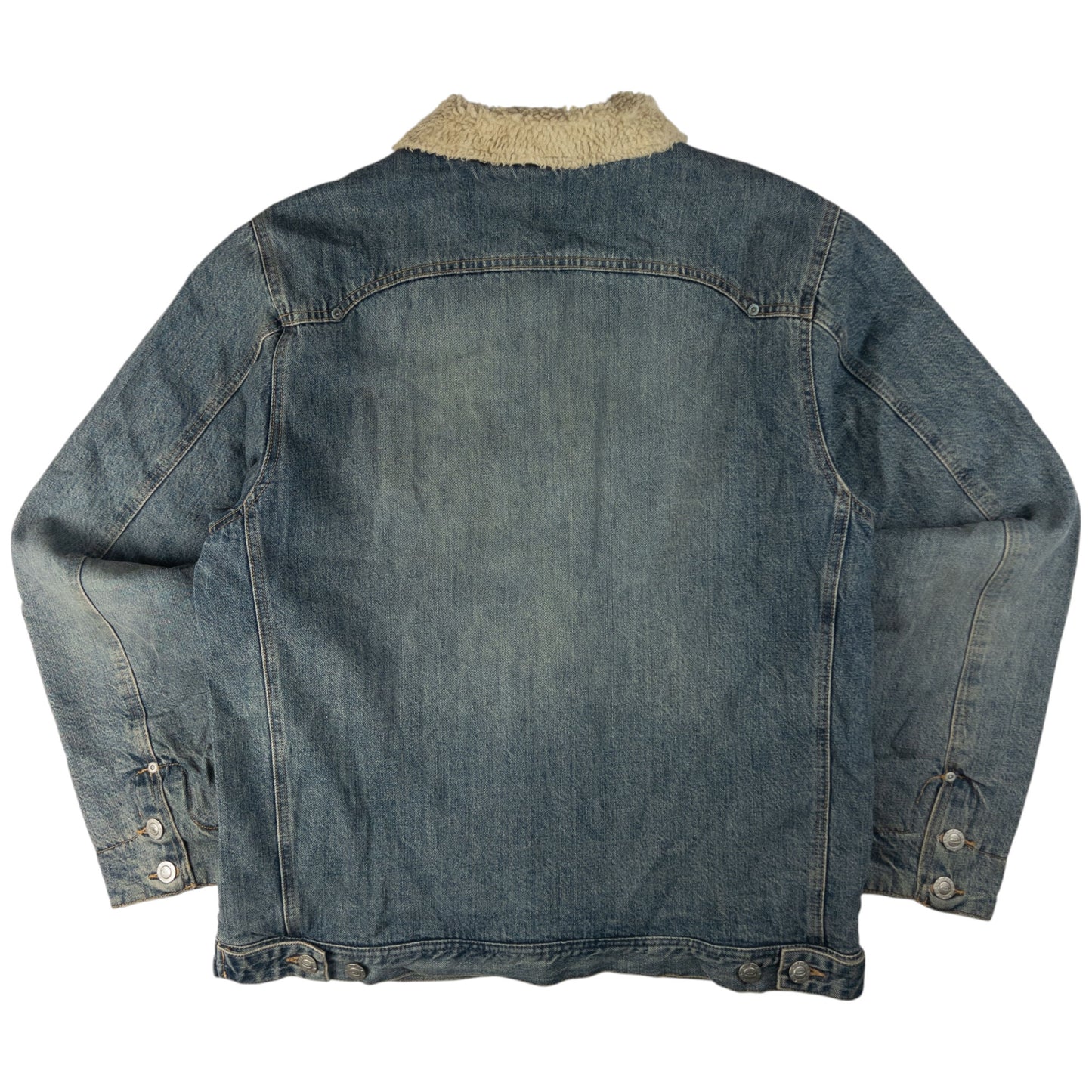 Vintage Oakley Sherpa Fleece Lined Denim Jacket Size M