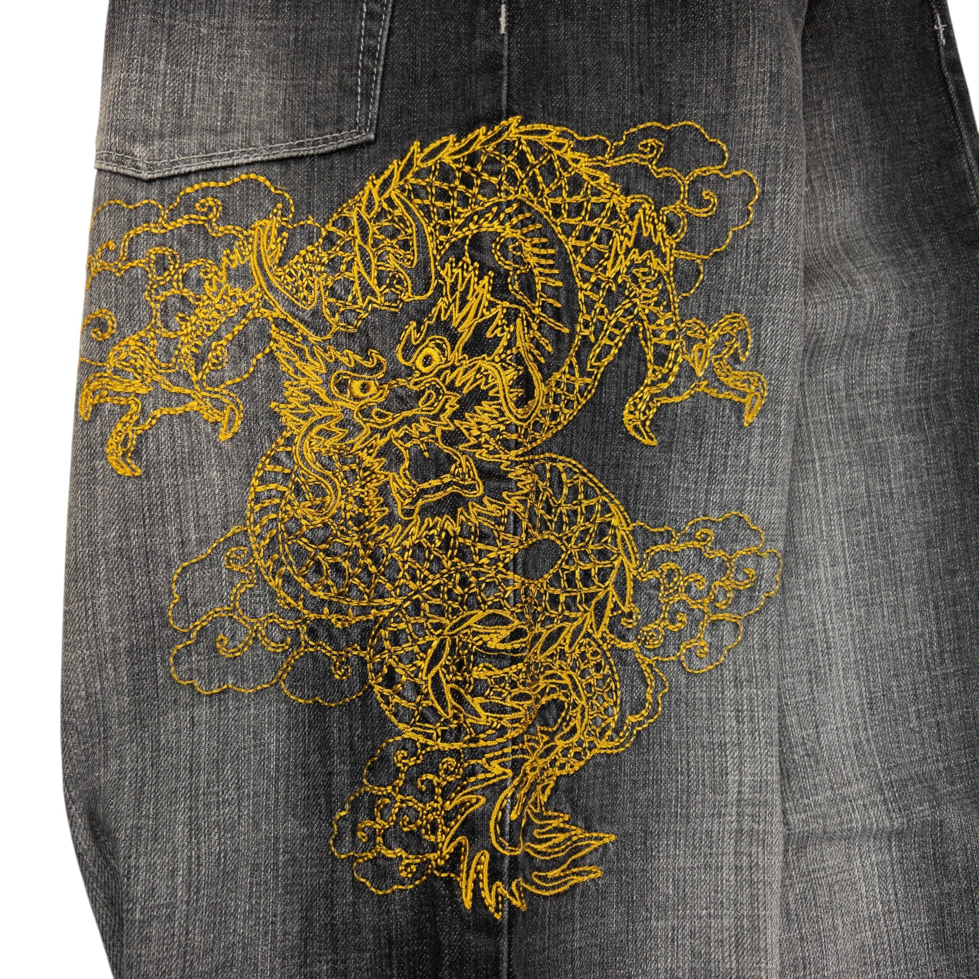 Vintage G-Unit Embroidered Dragon Denim Jeans Size W32