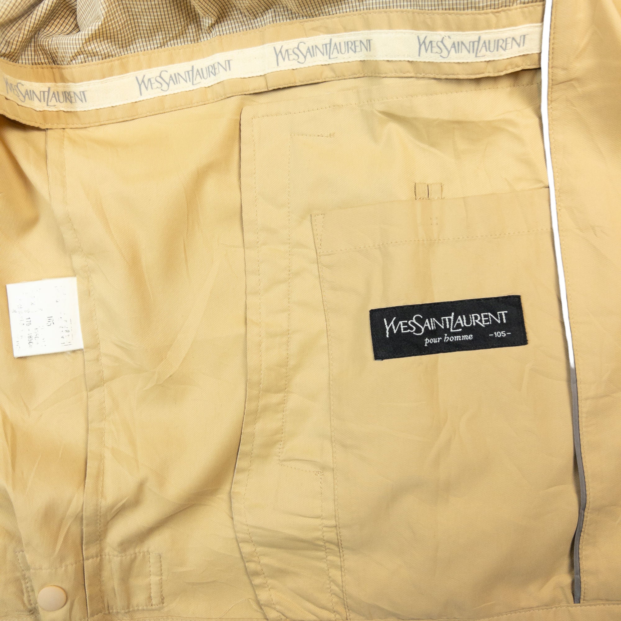 Vintage YSL Yves Saint Laurent Harrington Jacket Size XL