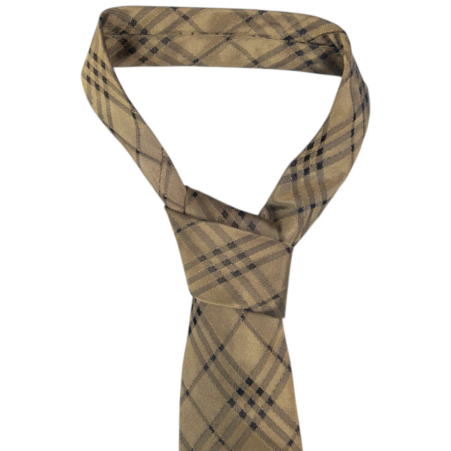 Vintage Burberry Nova Check Silk Tie