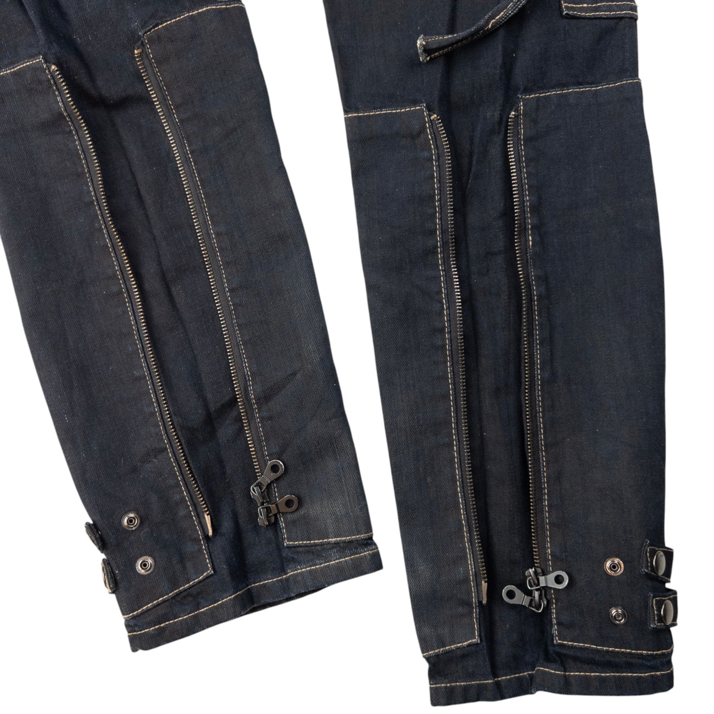 Vintage PPFM Multi Zip Denim Jeans Size W31