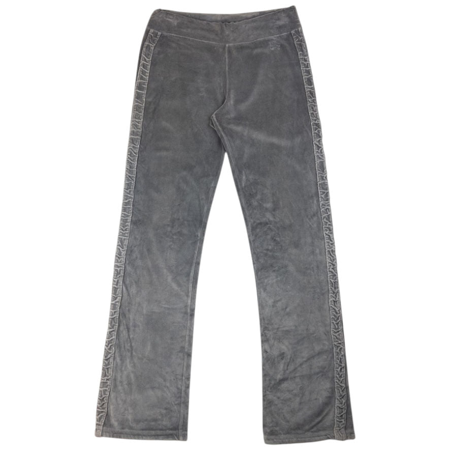 Vintage Burberry Ruched Velour Zip Up Hoodie & Joggers Set Womens Size S