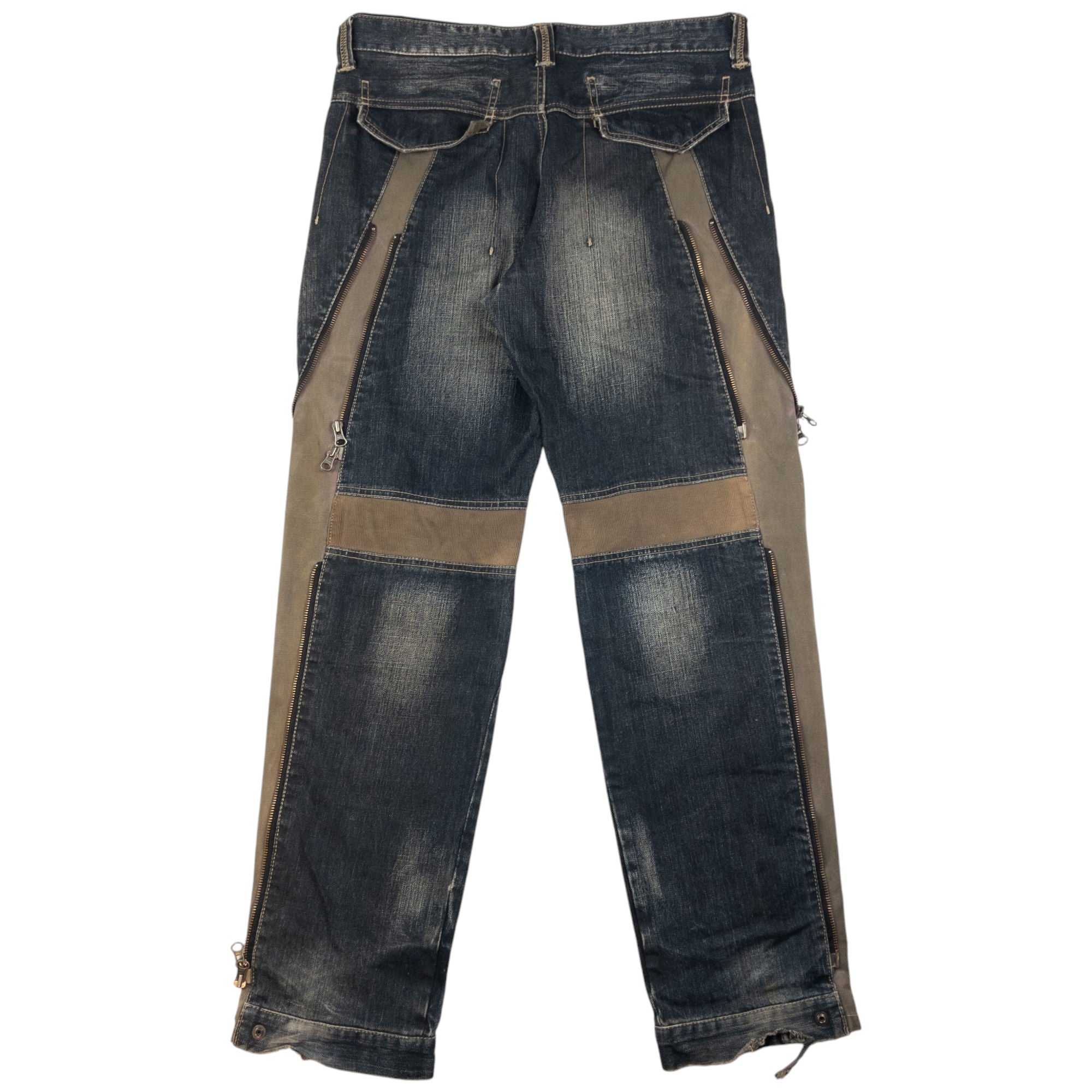 Vintage PPFM Multi Zip Denim Jeans Size W32