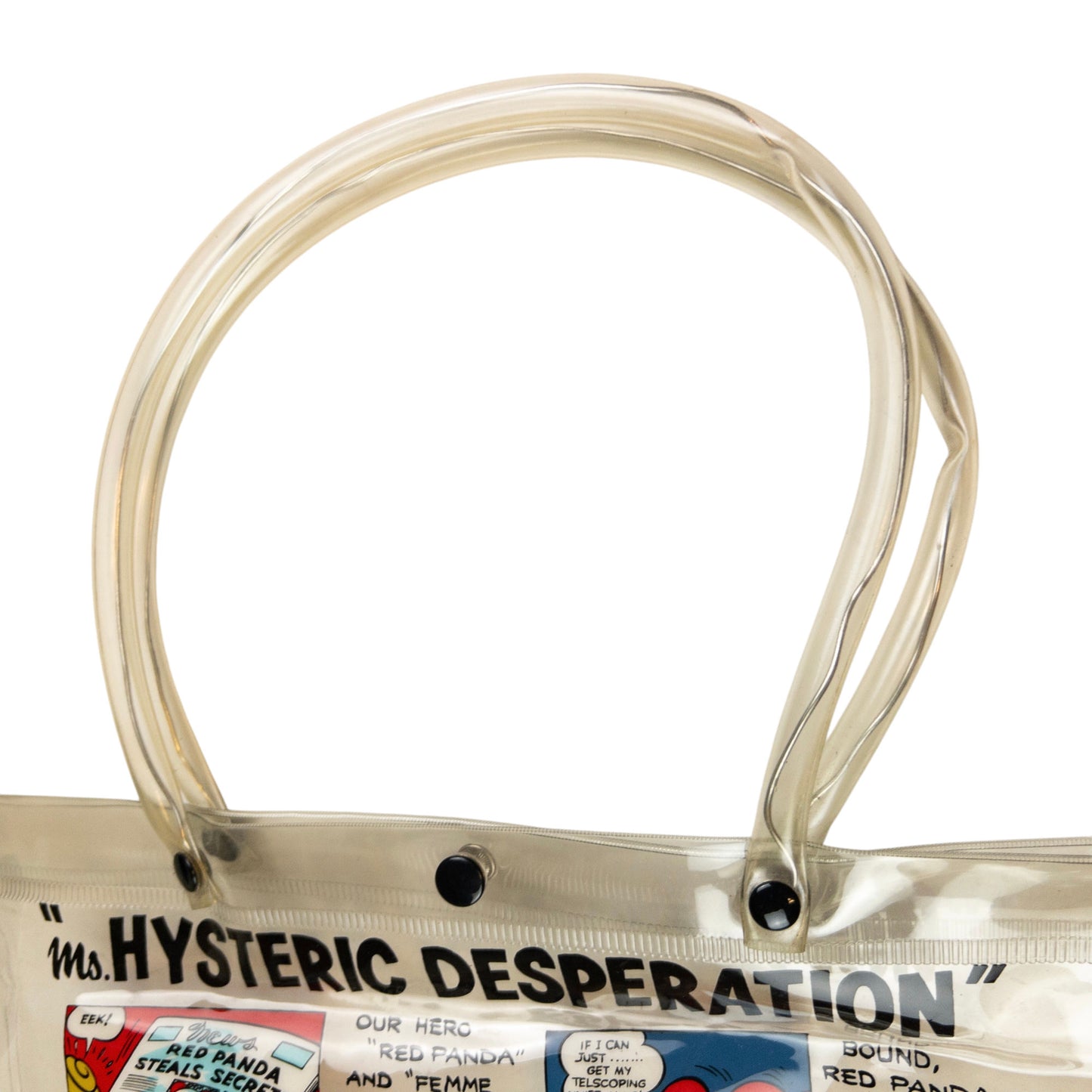 Vintage Hysteric Glamour Comic Print Clear Tote Shoulder Bag